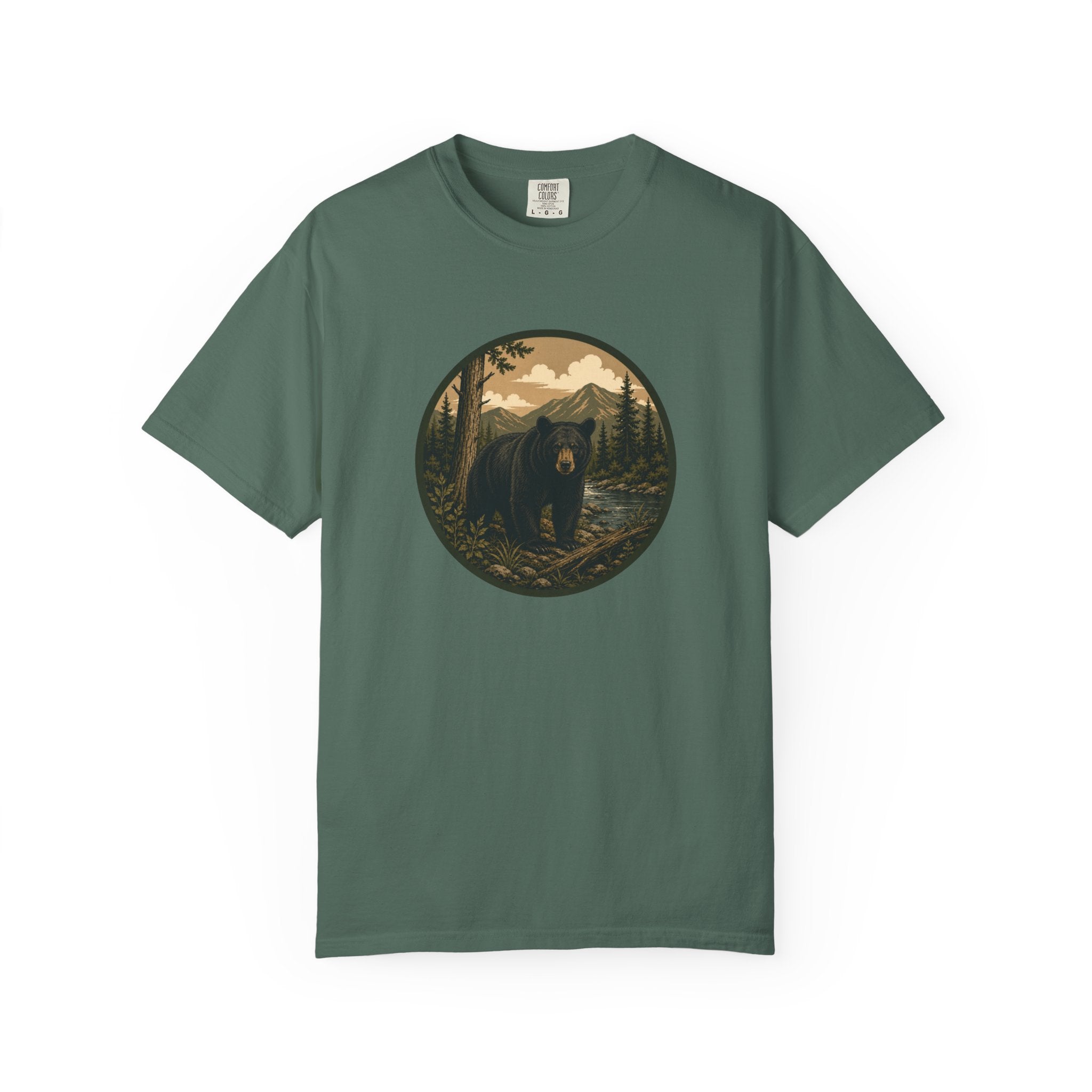 Bear Forest Graphic T-Shirt — Vintage Mountain Wilderness Tee