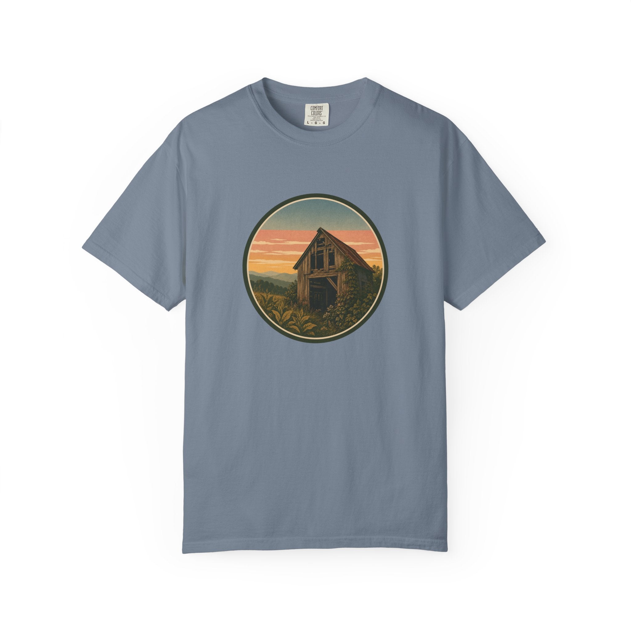 Vintage Tobacco Barn Sunset T-Shirt