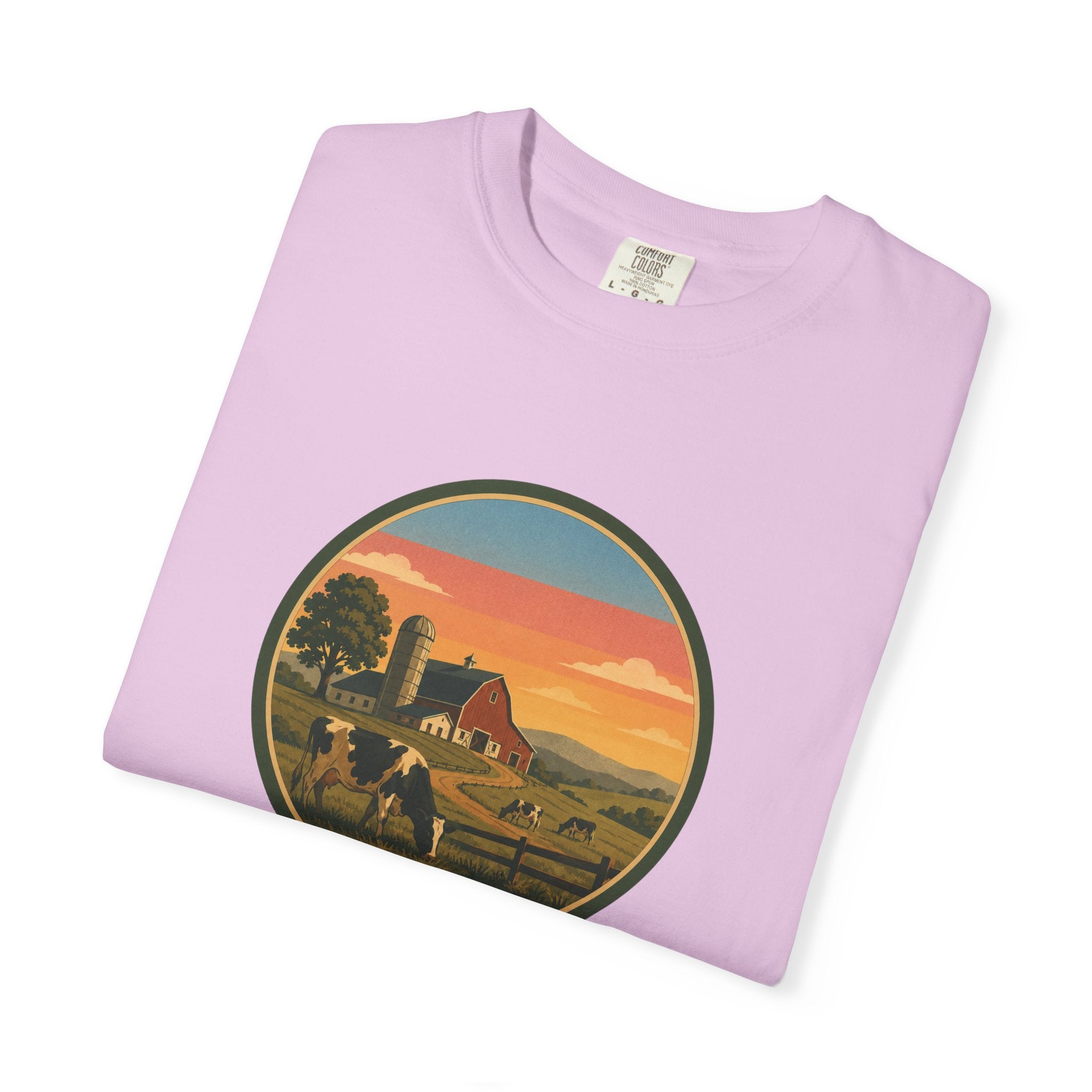 Vintage Sunset Dairy Farm T-Shirt