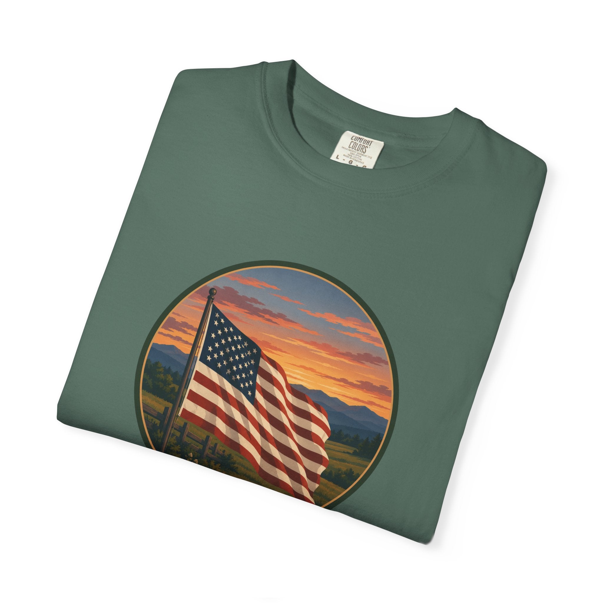American Flag Sunset T-Shirt