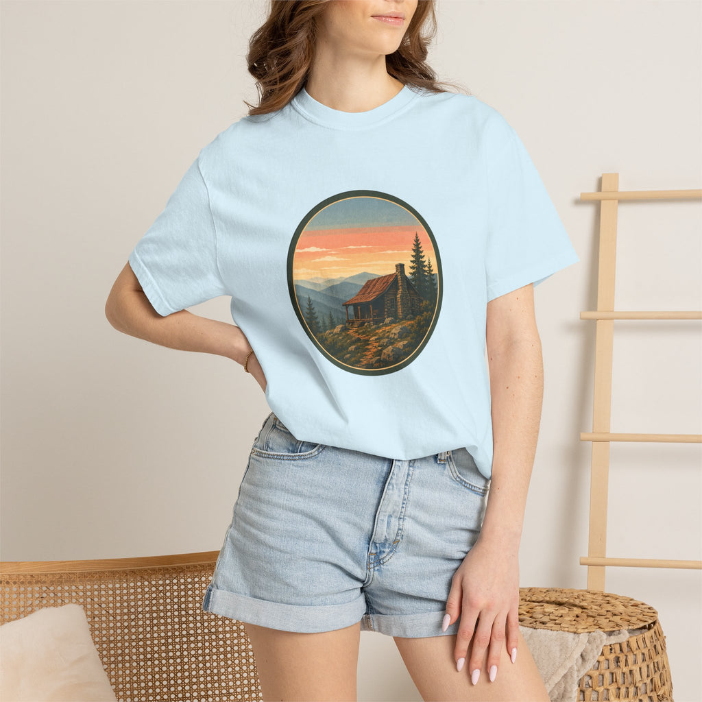 Sunset Cabin Mountain T-Shirt