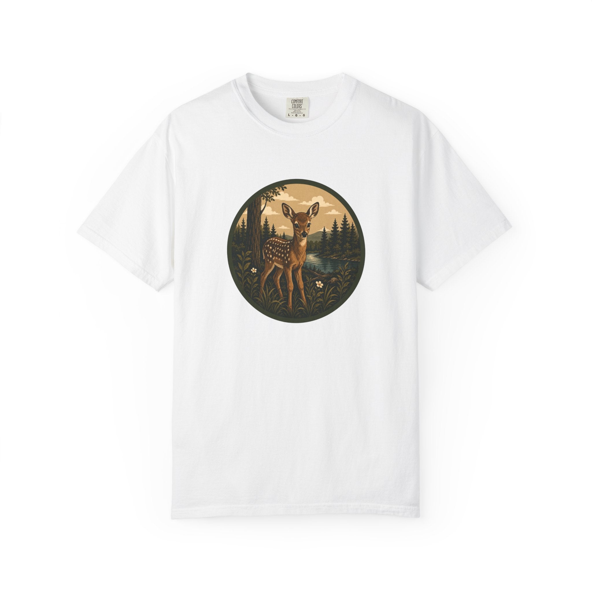 Fawn Forest Tee — Vintage Woodland Deer T-Shirt