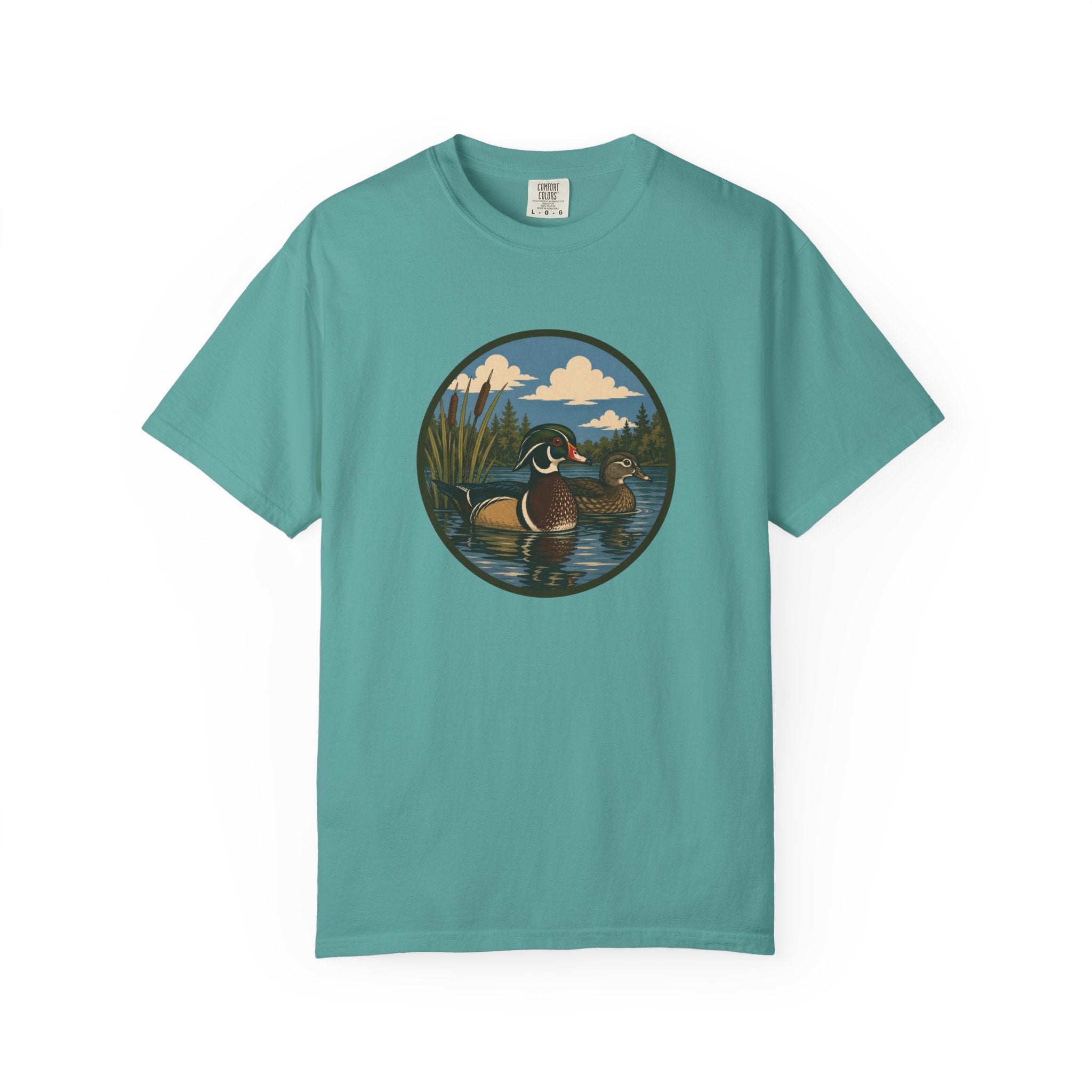 Wood Duck Pond T-Shirt — Vintage Waterfowl Nature Tee