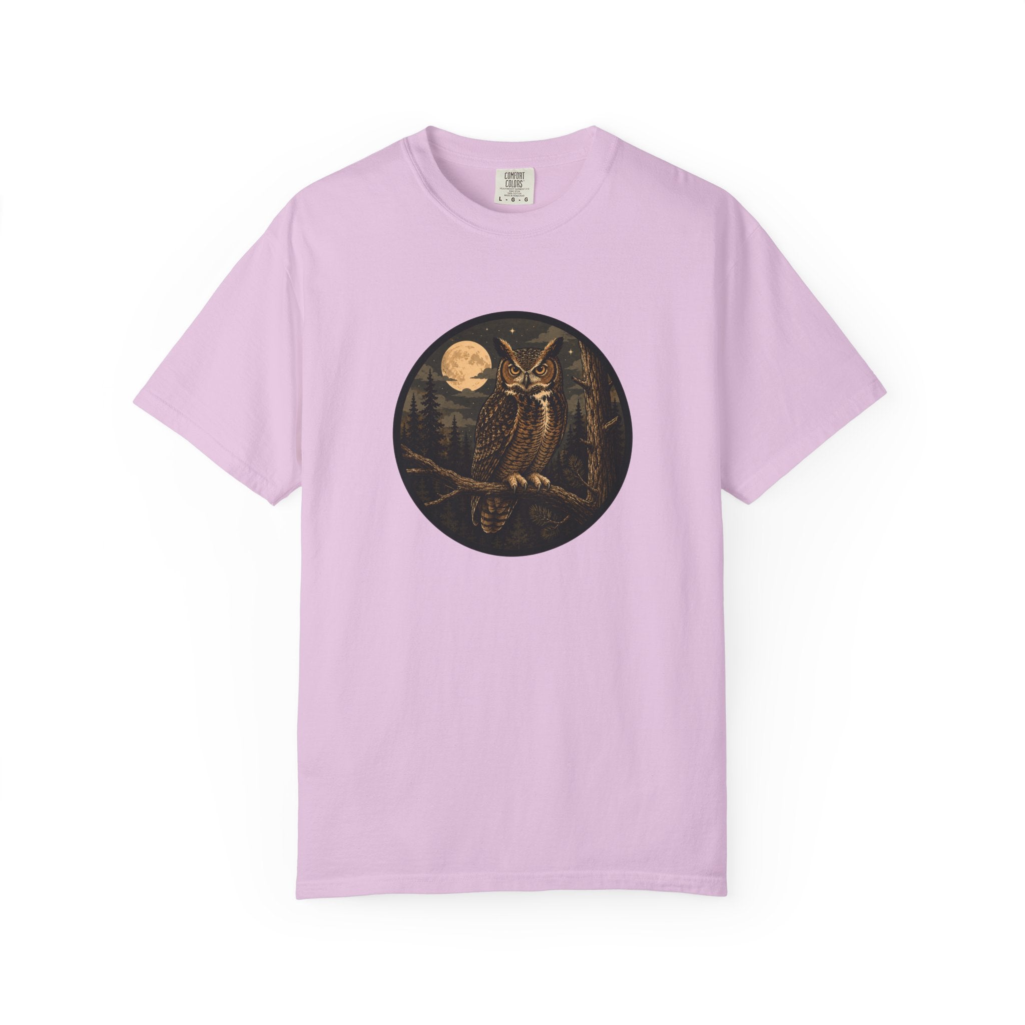 Owl Moon T-Shirt — Vintage Night Forest Graphic