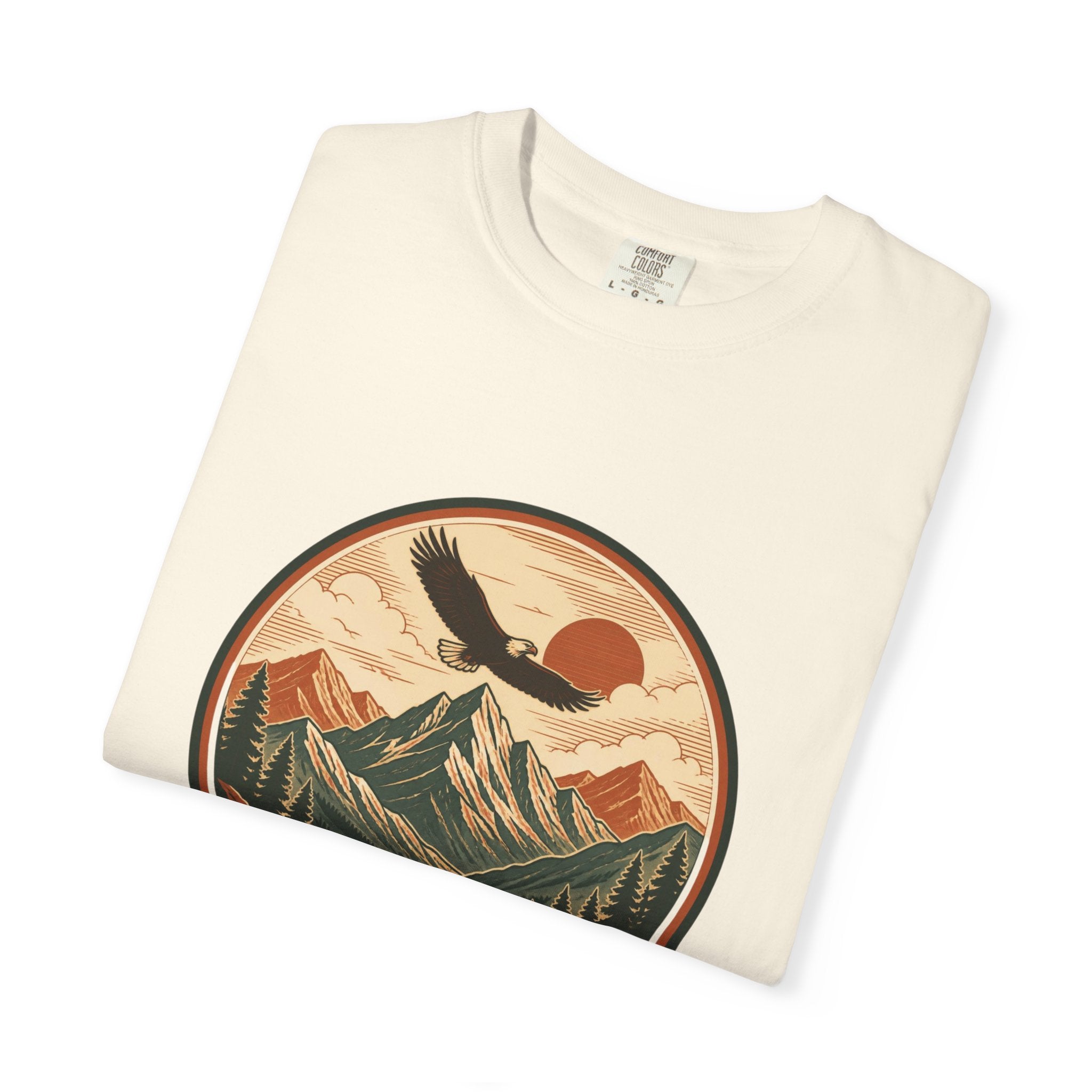 Vintage Mountain Eagle T-Shirt — Retro Outdoor Nature Graphic Tee