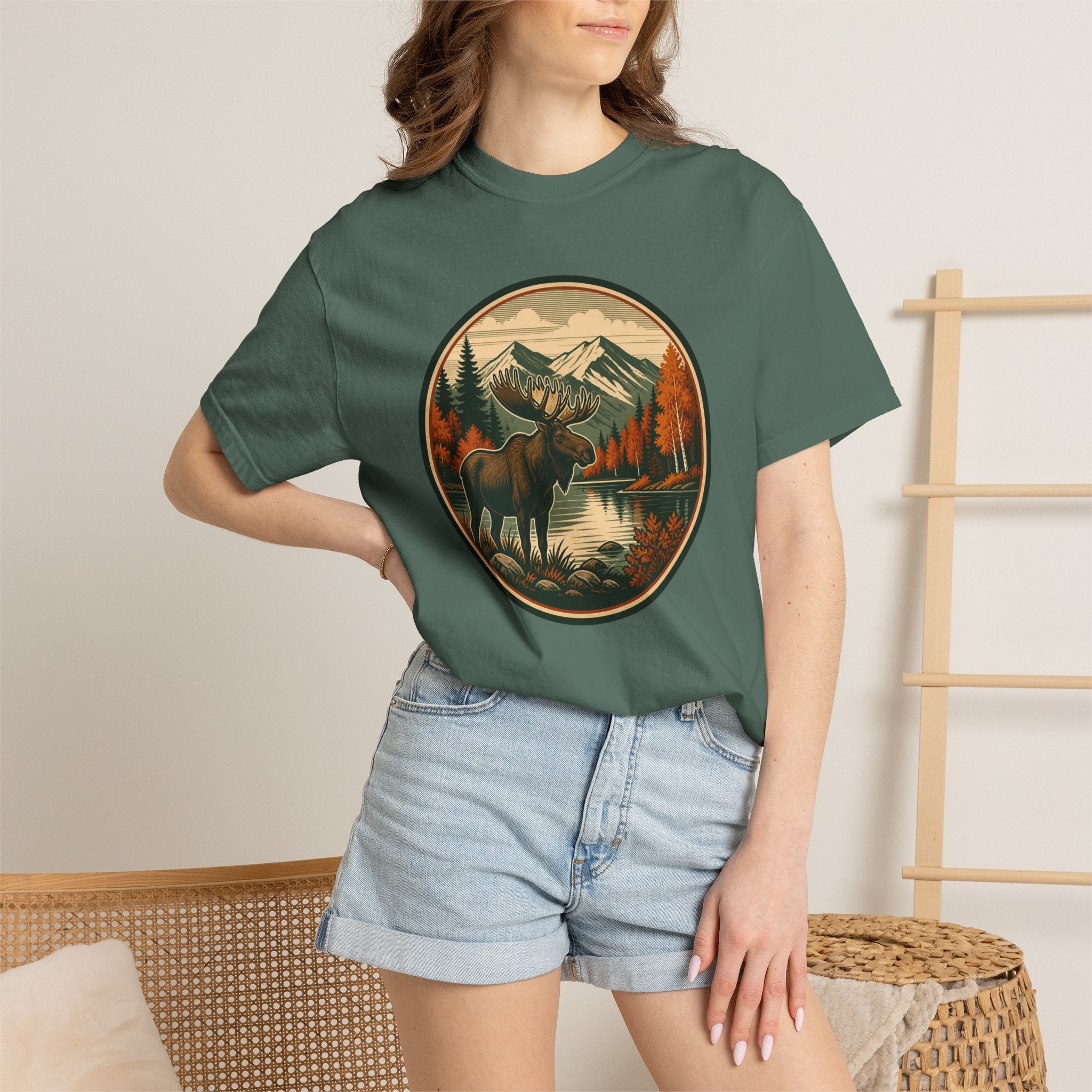 Moose Mountain Scenic T‑Shirt — Vintage Wilderness Camp Tee