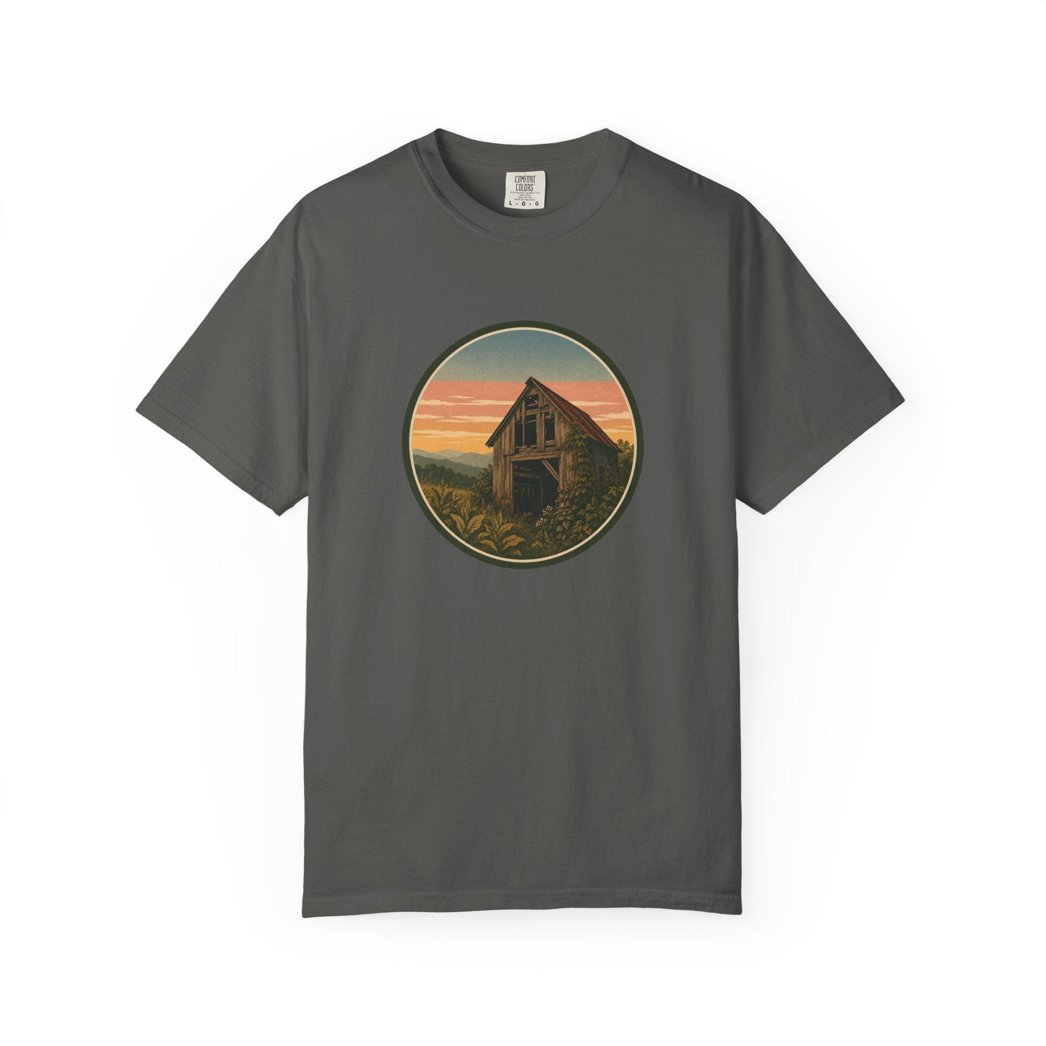Vintage Tobacco Barn Sunset T-Shirt