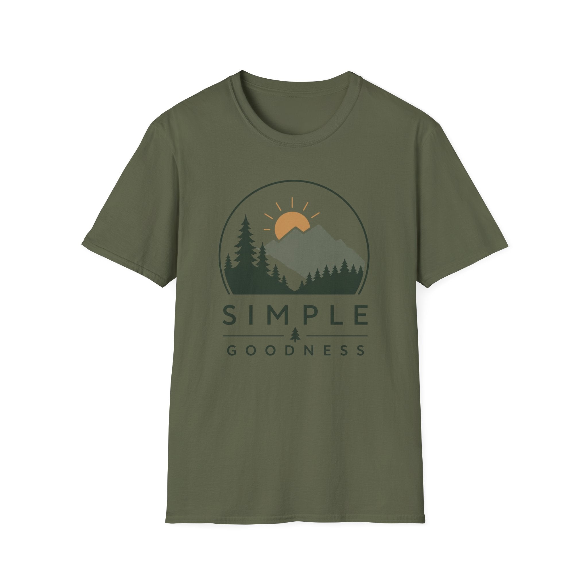 Mountain Sunrise T-Shirt — "Simple Goodness" Nature Graphic Tee
