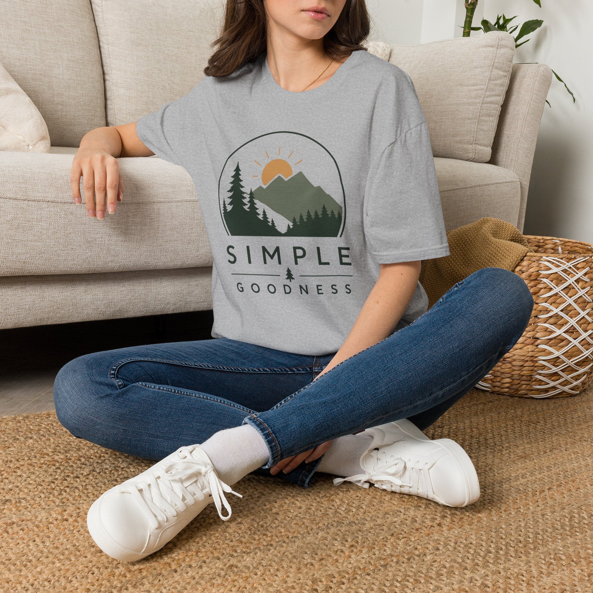 Mountain Sunrise T-Shirt — "Simple Goodness" Nature Graphic Tee