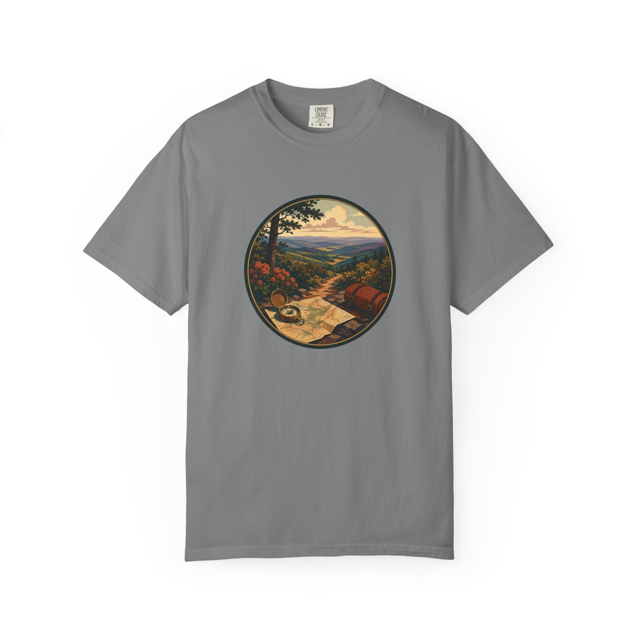 Backpacking Trail Tee - Scenic Mountain Vista T-Shirt