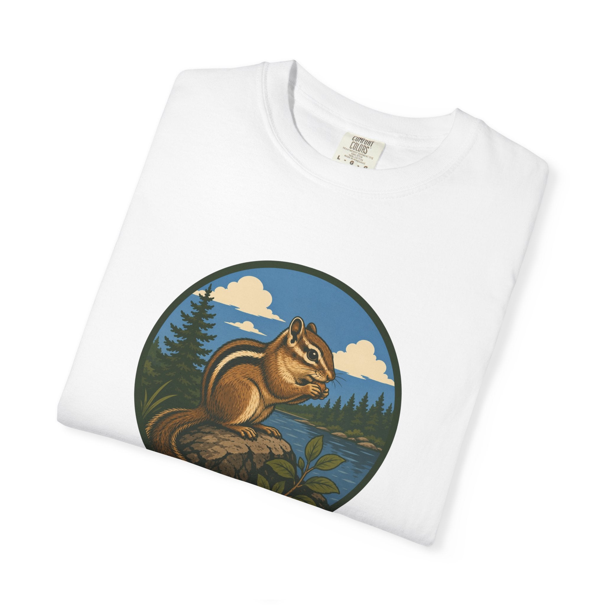 Chipmunk Nature T‑Shirt — Outdoorsy Woodland Wildlife Graphic Tee