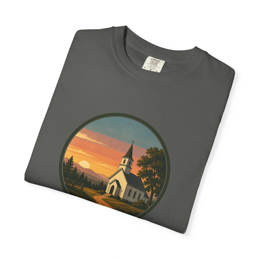 Vintage Church Sunset T-Shirt