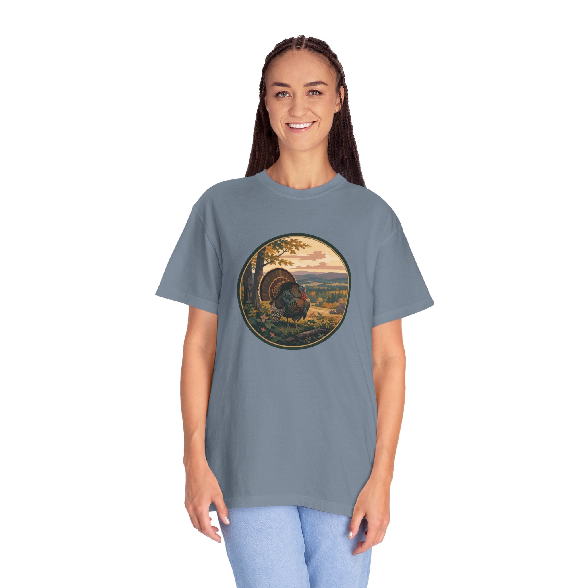 Fall Turkey T-Shirt — Vintage Wildlife Hunting Scene Tee