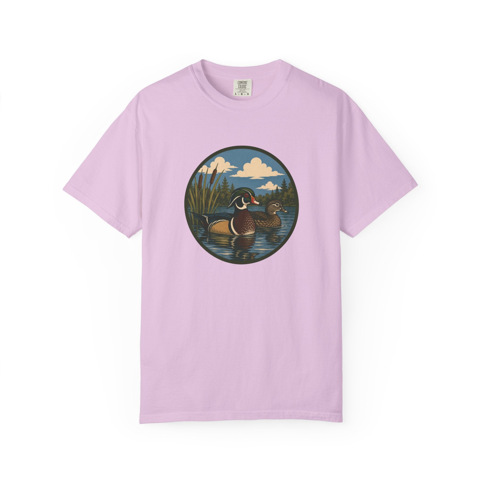 Wood Duck Pond T-Shirt — Vintage Waterfowl Nature Tee