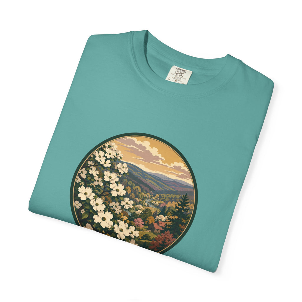Blue Ridge Blooms T-Shirt — Vintage Wildflower Scenic Tee