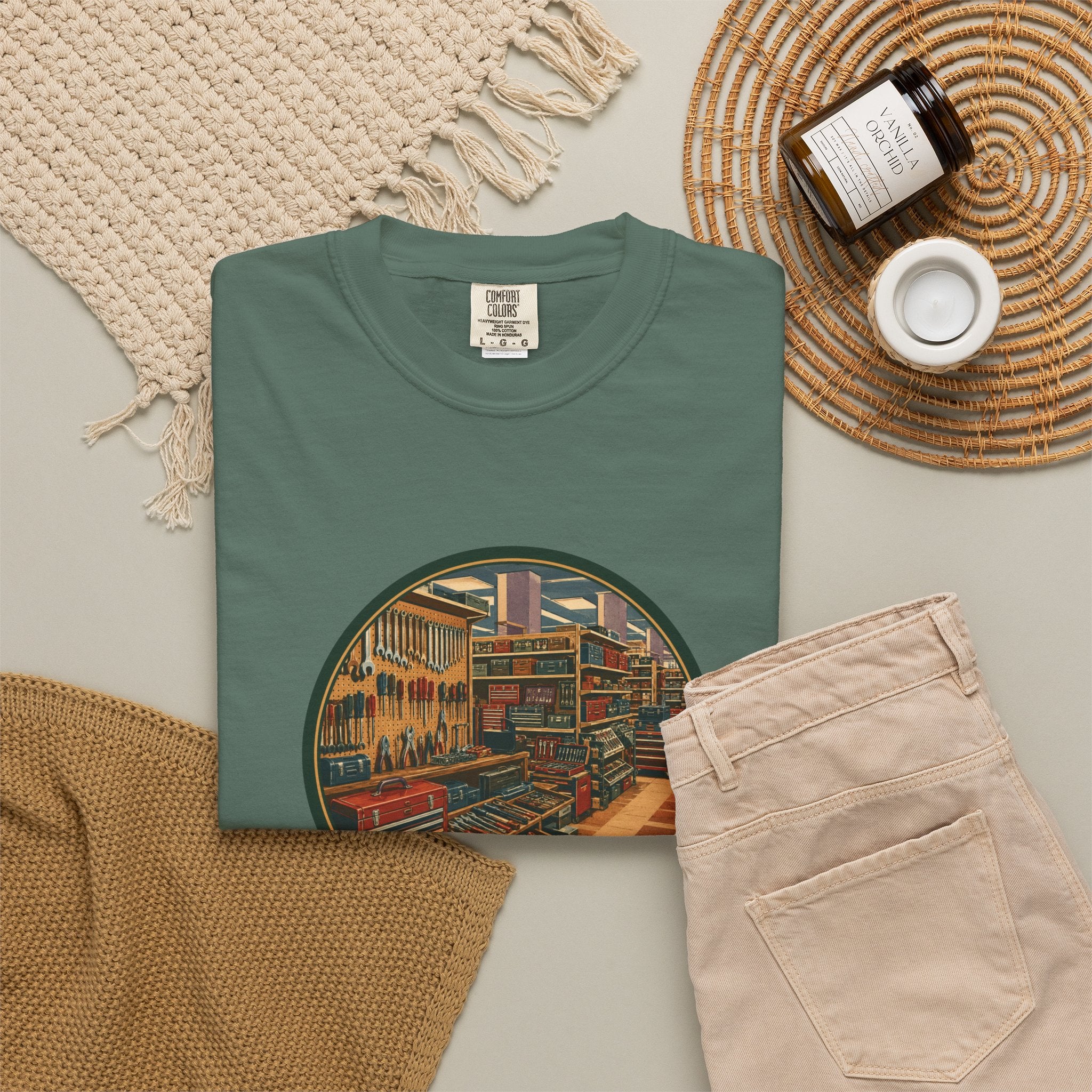 Vintage Tool Graphic T-Shirt — Remembering the Tool Department Illustration