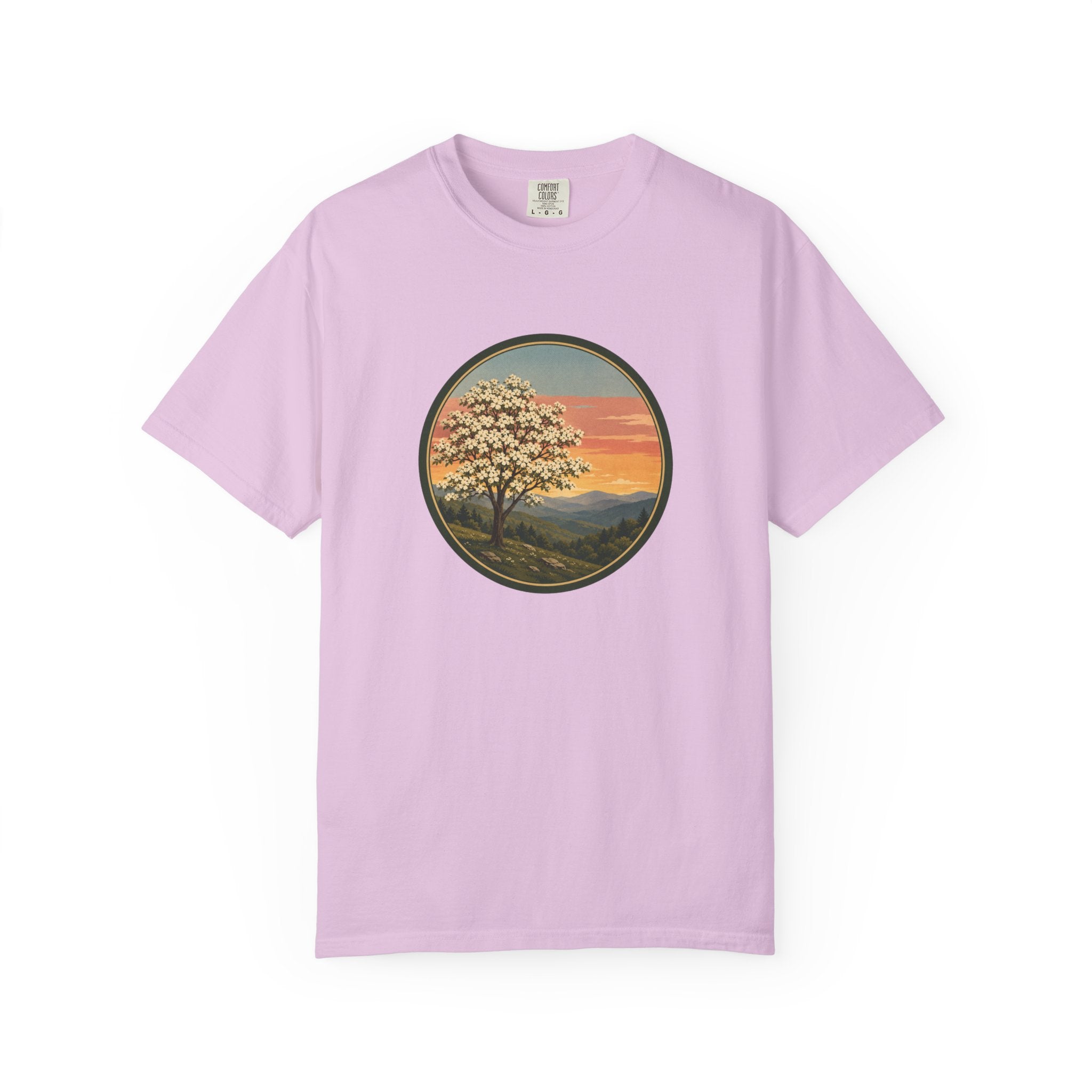 Vintage Sunset Dogwood Tree T-Shirt