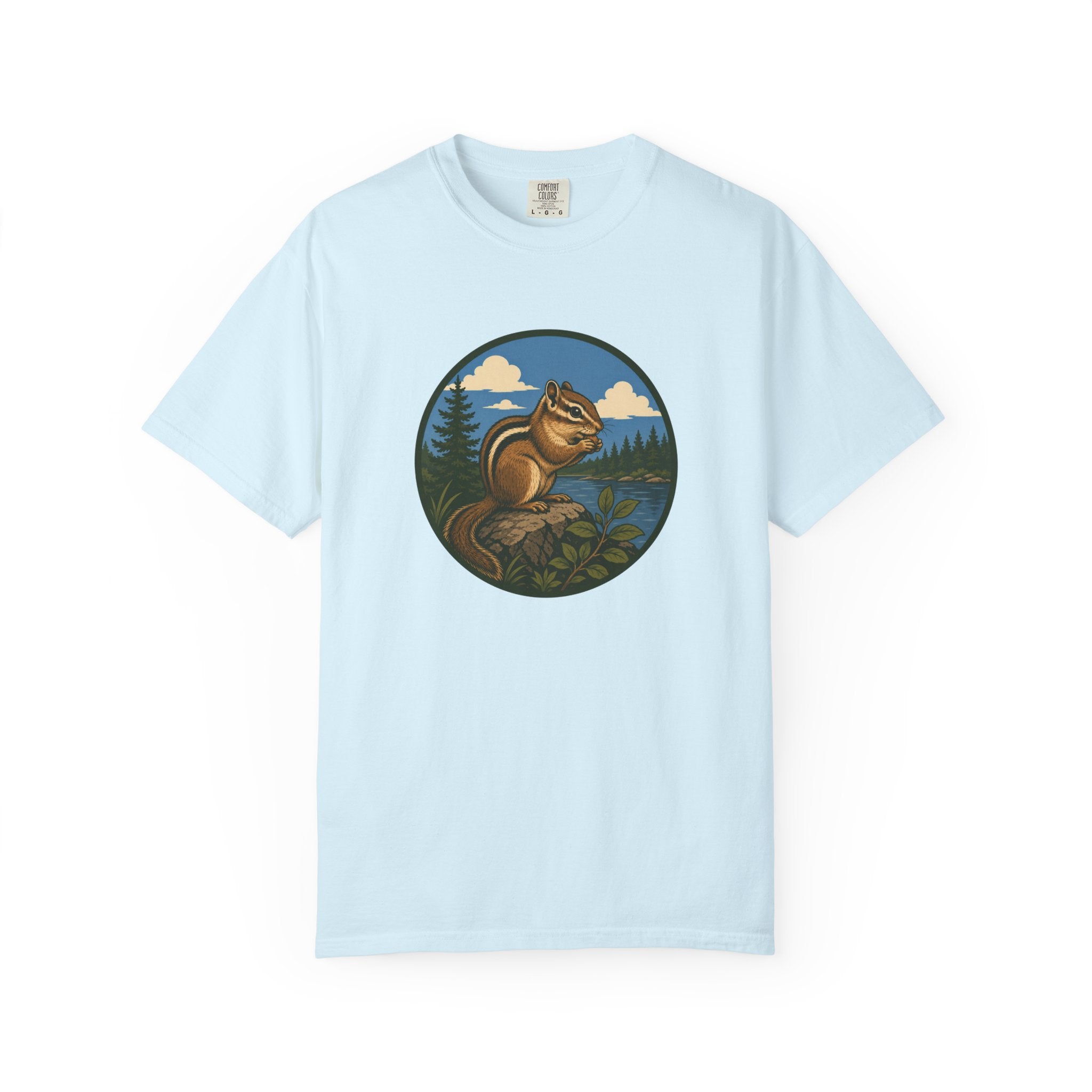 Chipmunk Nature T‑Shirt — Outdoorsy Woodland Wildlife Graphic Tee