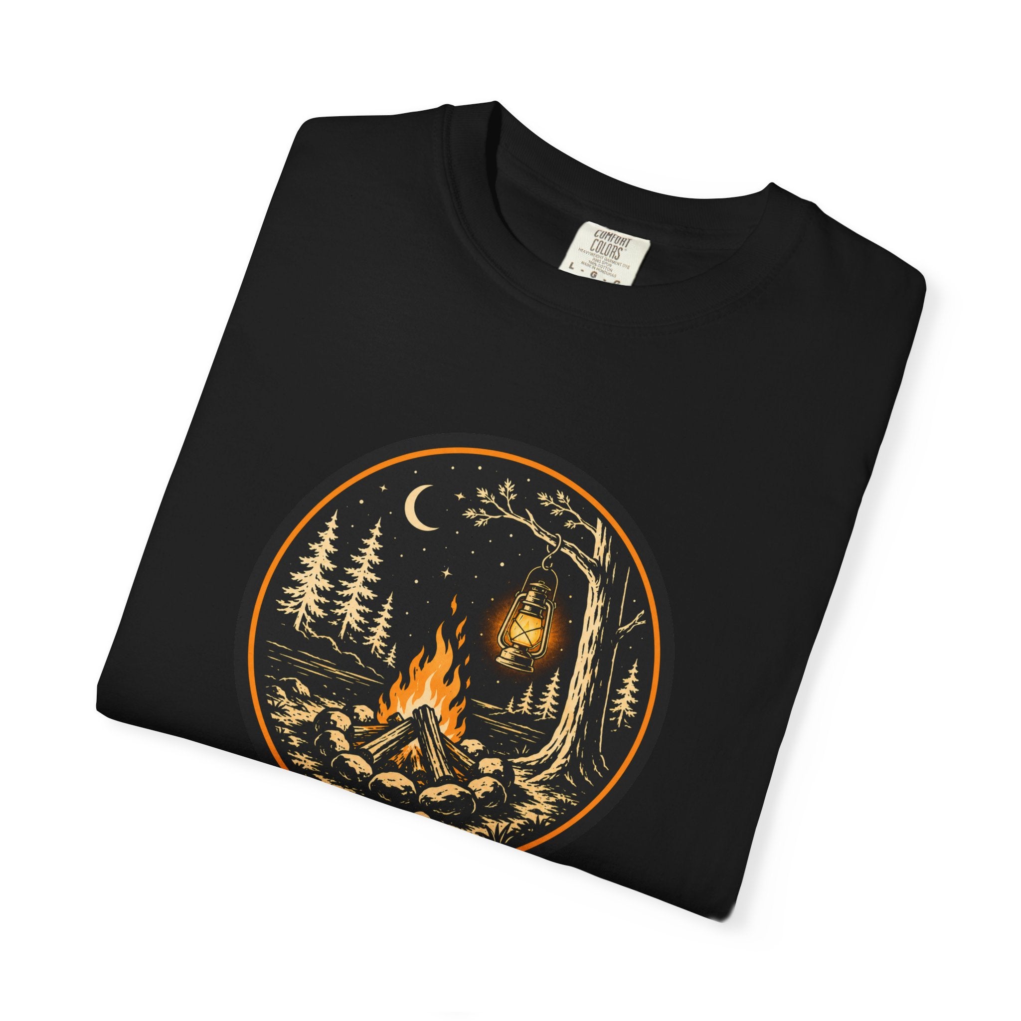 Campfire Nights Badge Unisex Garment-Dyed T-Shirt