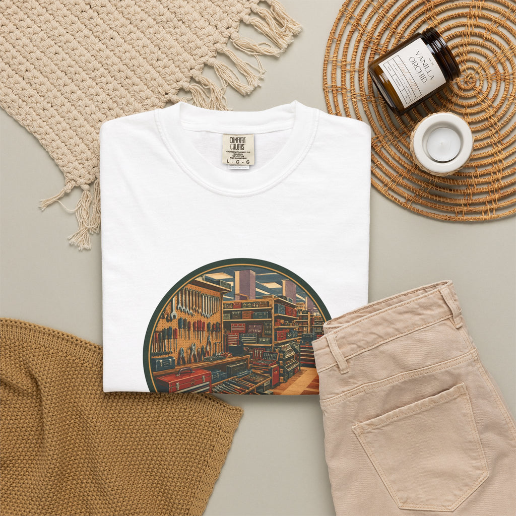 Vintage Tool Graphic T-Shirt — Remembering the Tool Department Illustration
