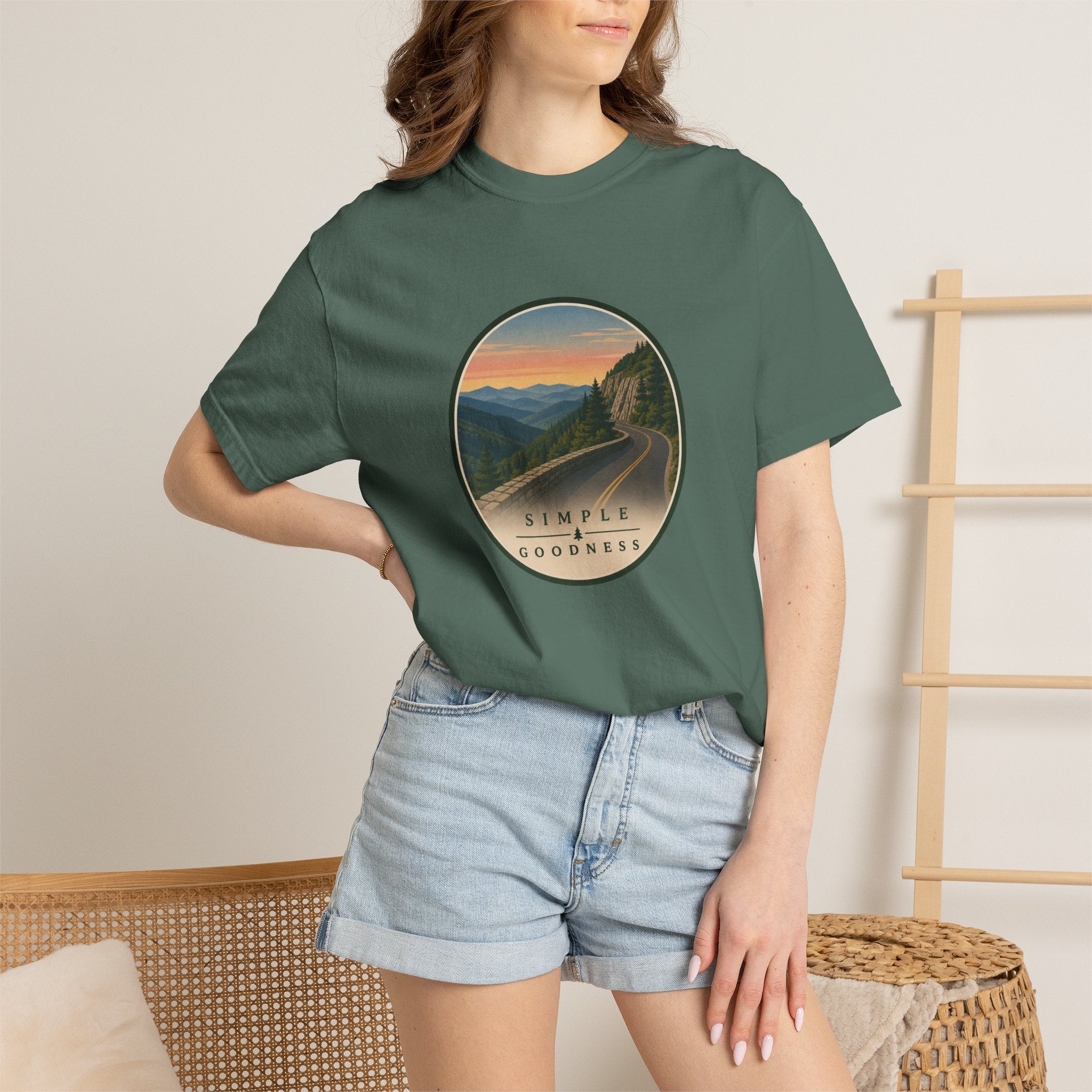 Scenic Sunset Road T-Shirt — Simple Goodness Graphic Tee