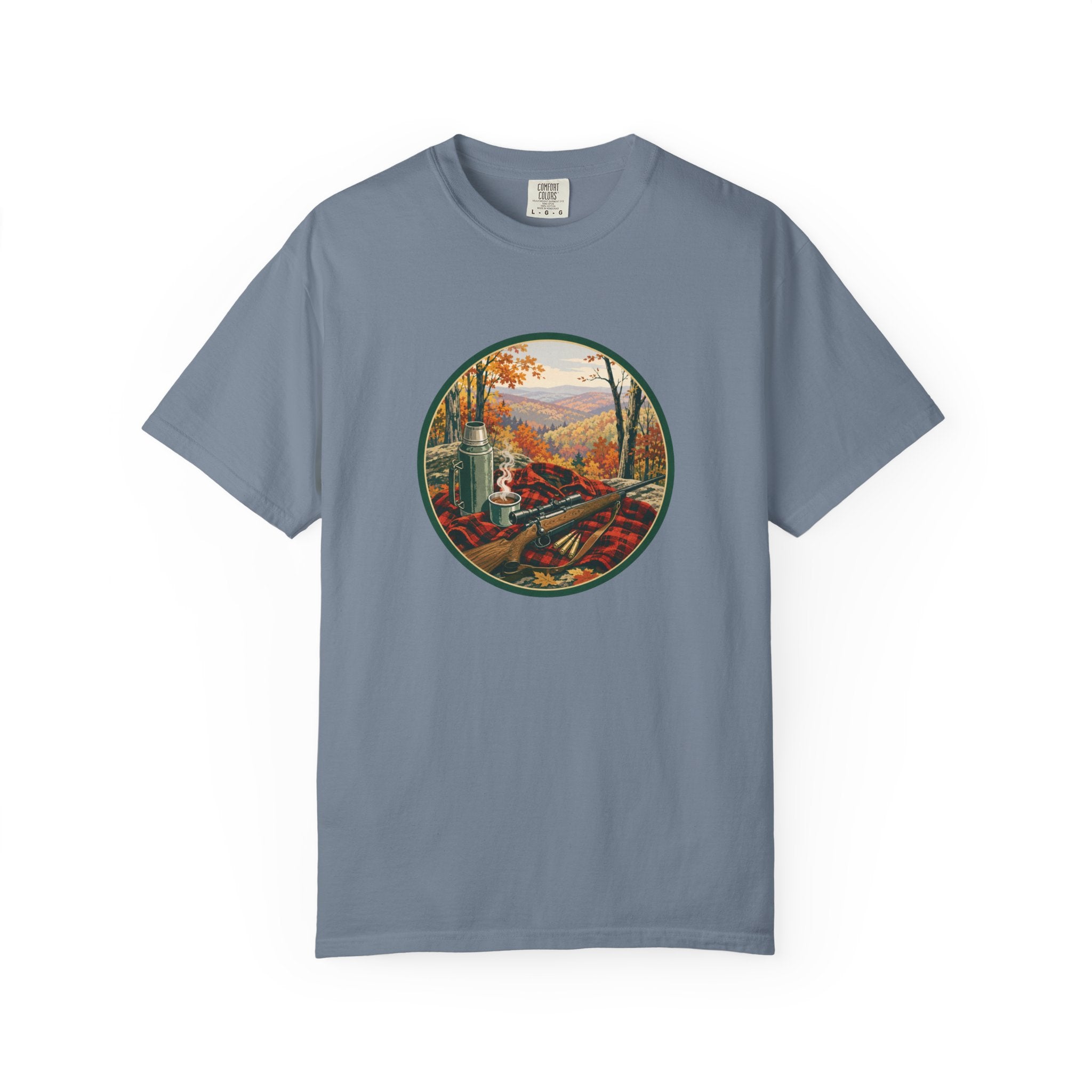 Autumn Hunt Scenic T-Shirt — Vintage Mountain Fall Landscape Tee
