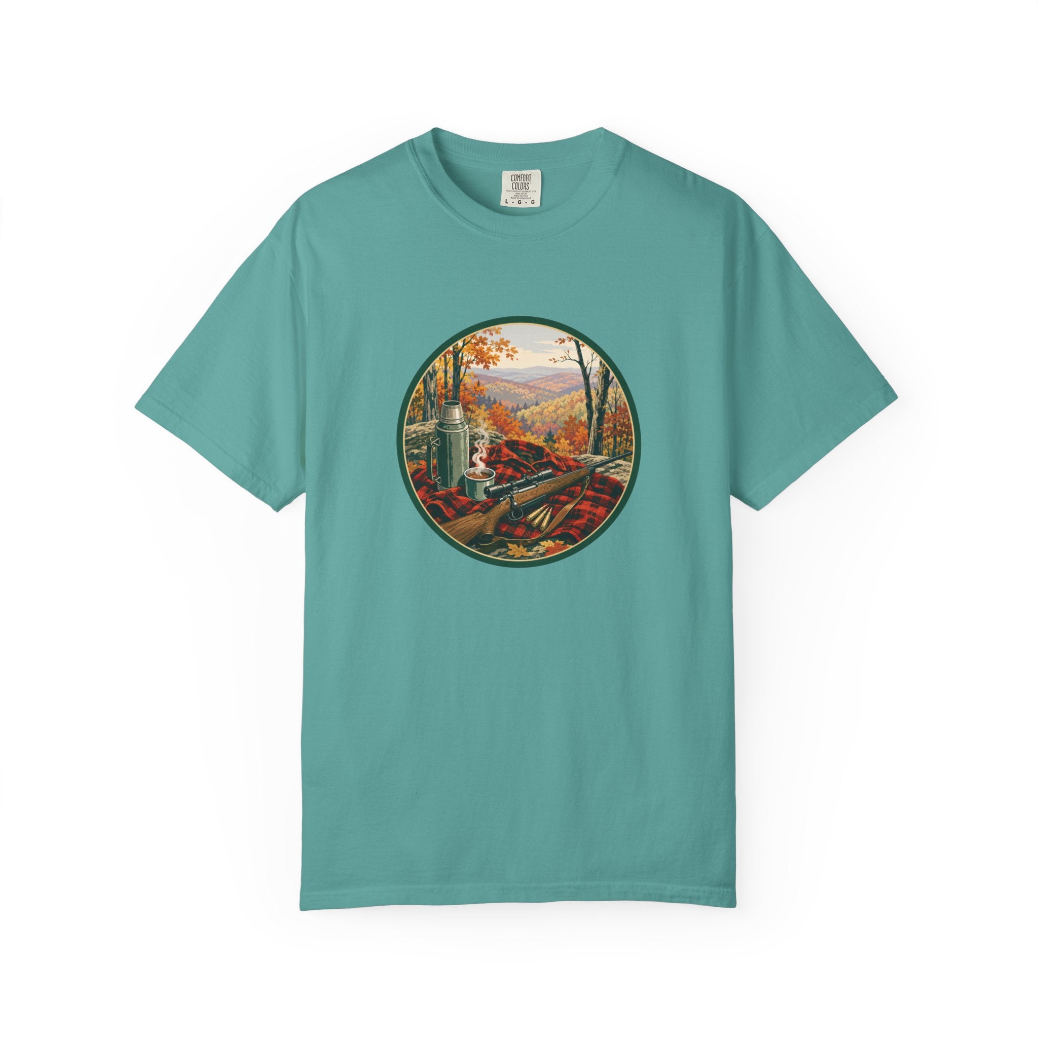 Autumn Hunt Scenic T-Shirt — Vintage Mountain Fall Landscape Tee