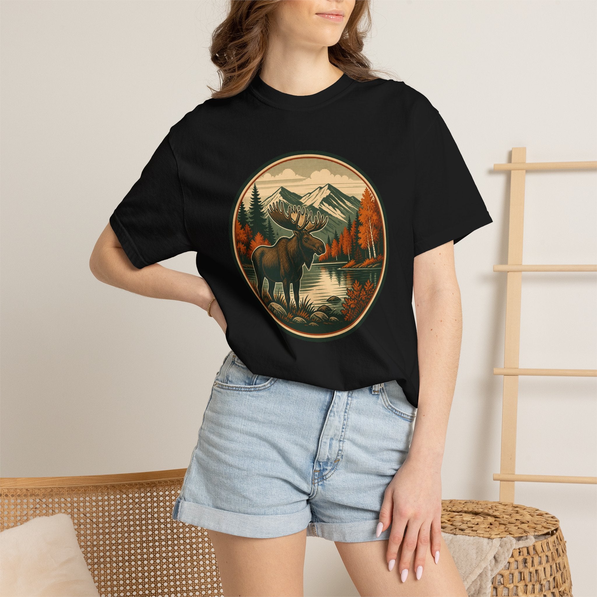 Moose Mountain Scenic T‑Shirt — Vintage Wilderness Camp Tee