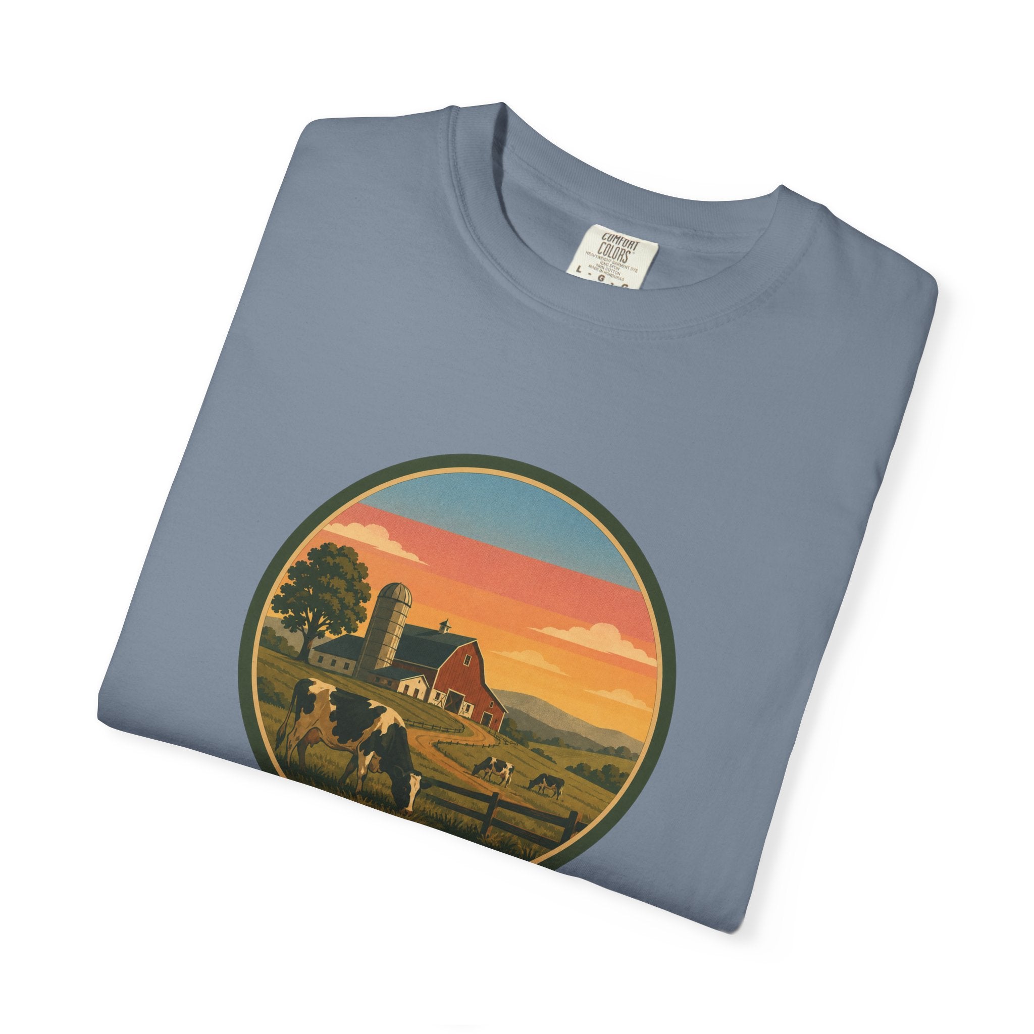 Vintage Sunset Dairy Farm T-Shirt