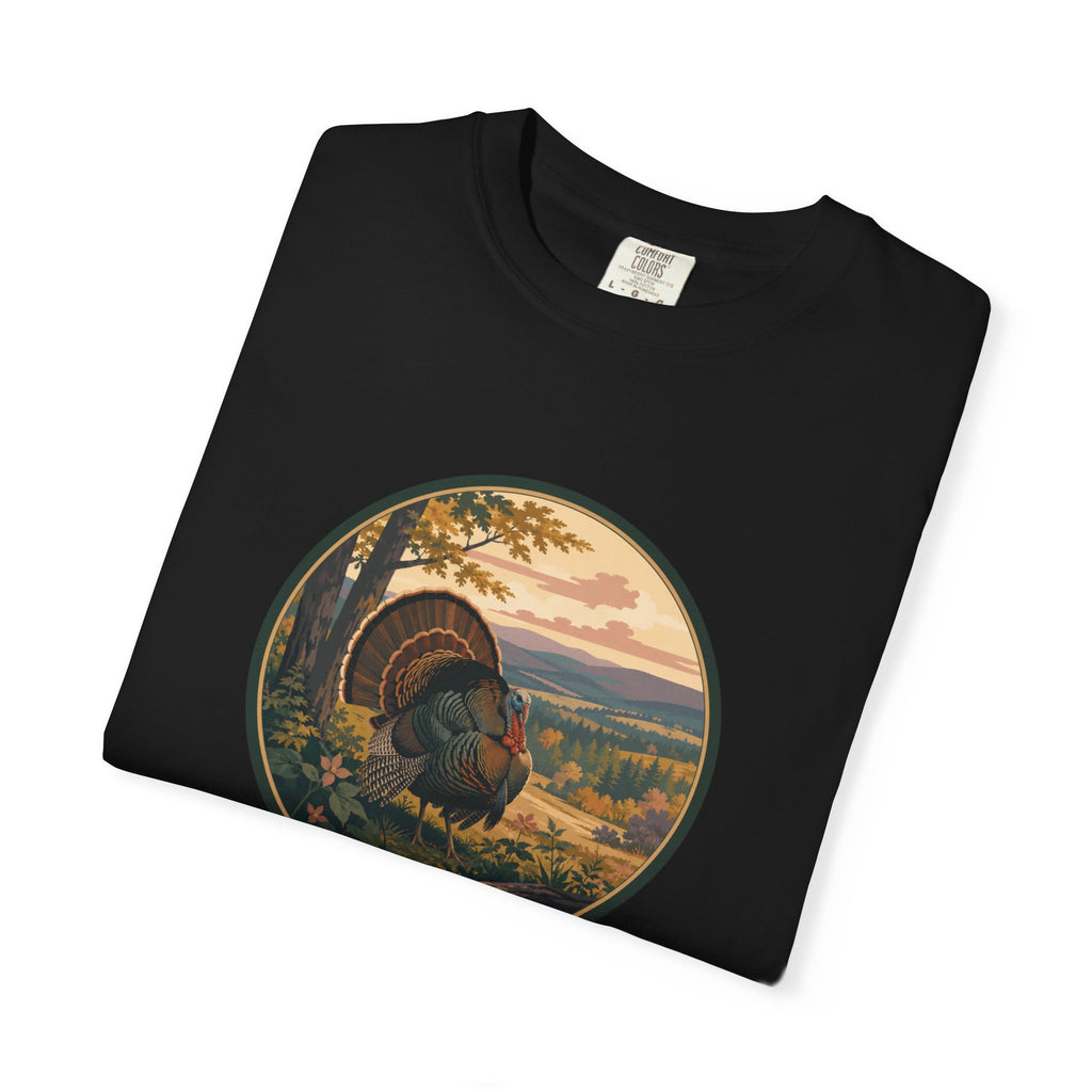 Fall Turkey T-Shirt — Vintage Wildlife Hunting Scene Tee