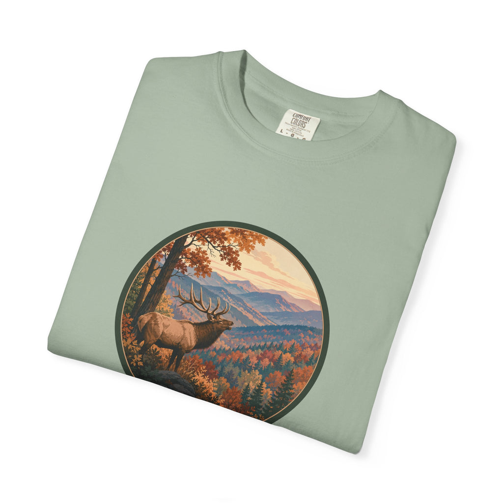 Elk Mountain Landscape T-Shirt — Scenic Wilderness Graphic Tee