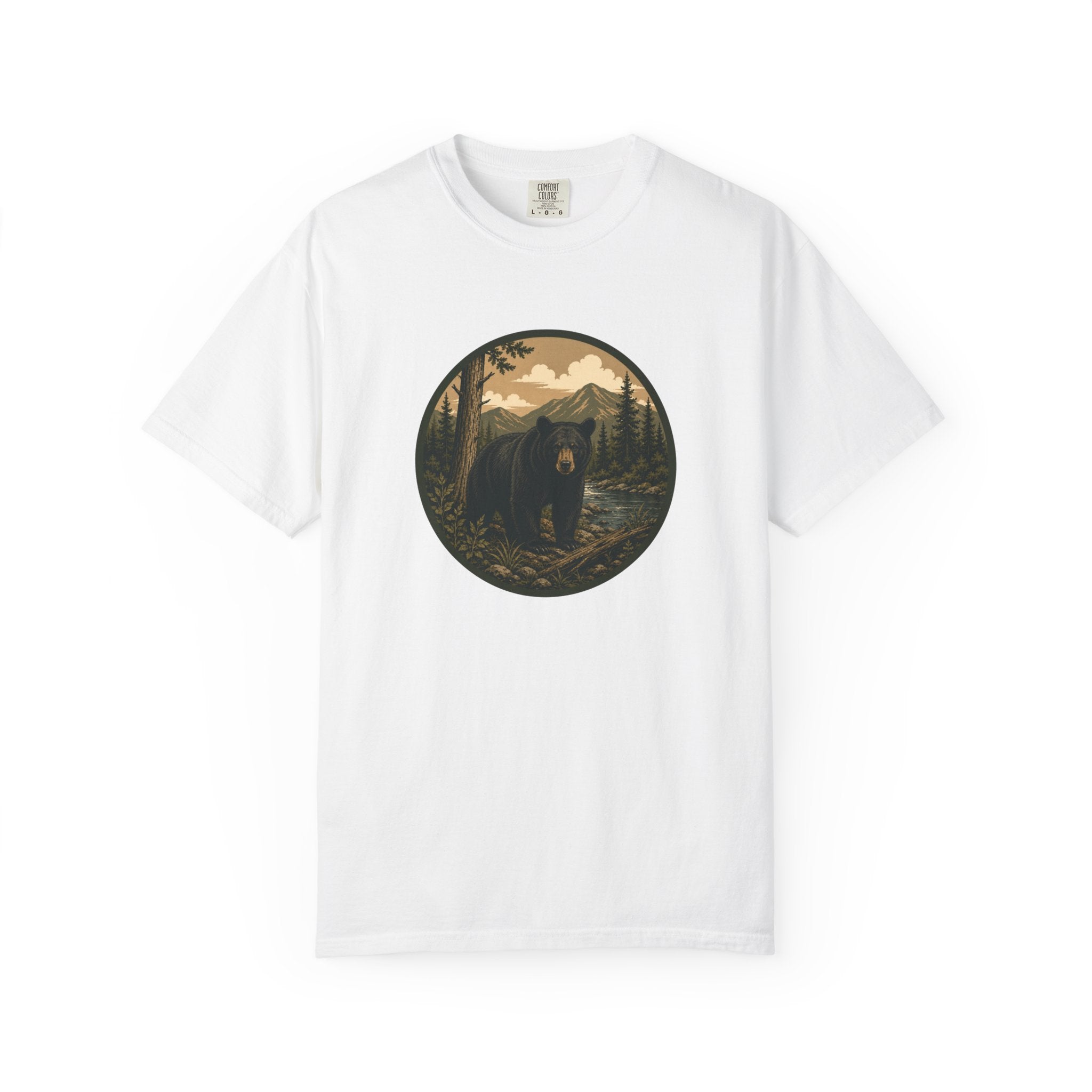 Bear Forest Graphic T-Shirt — Vintage Mountain Wilderness Tee
