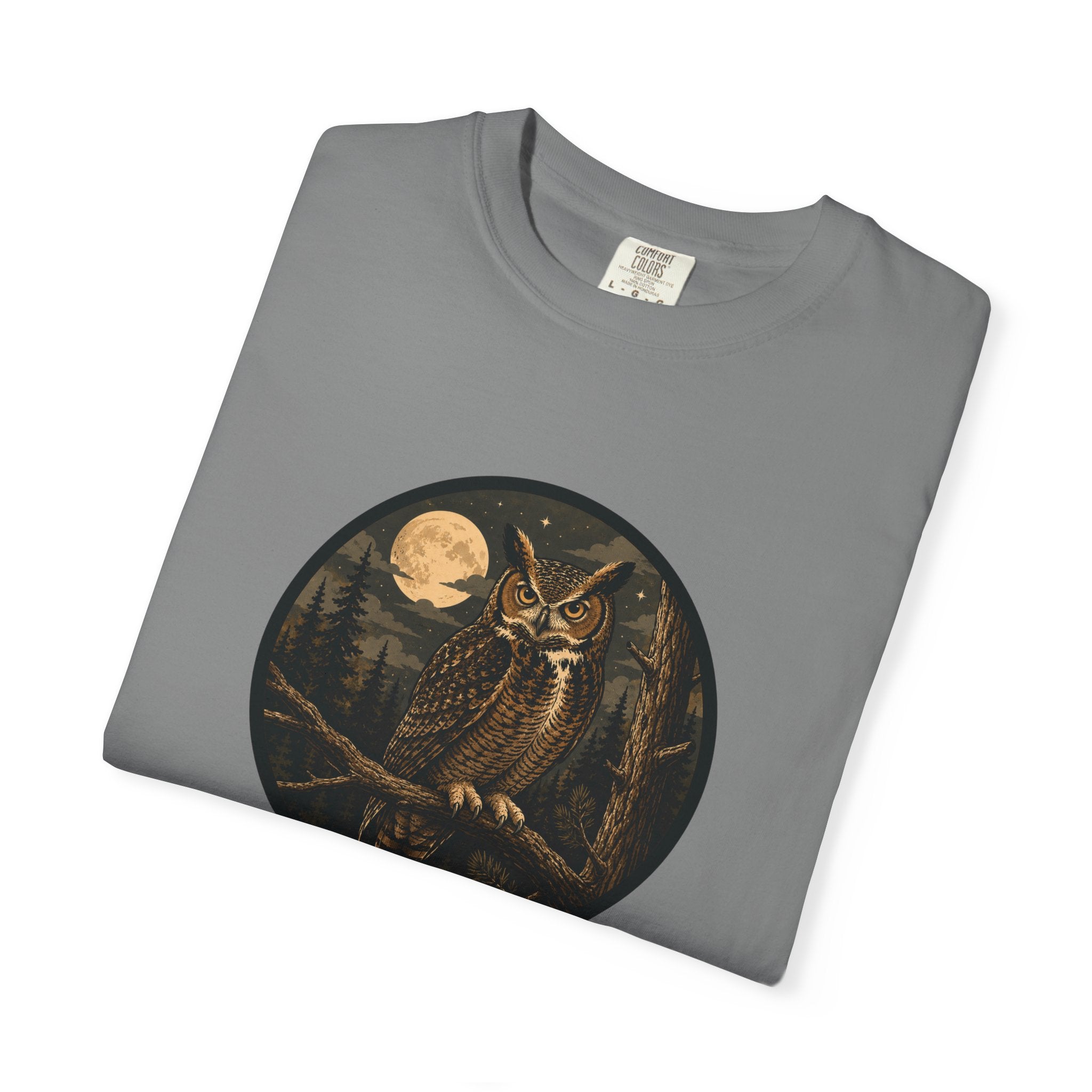 Owl Moon T-Shirt — Vintage Night Forest Graphic