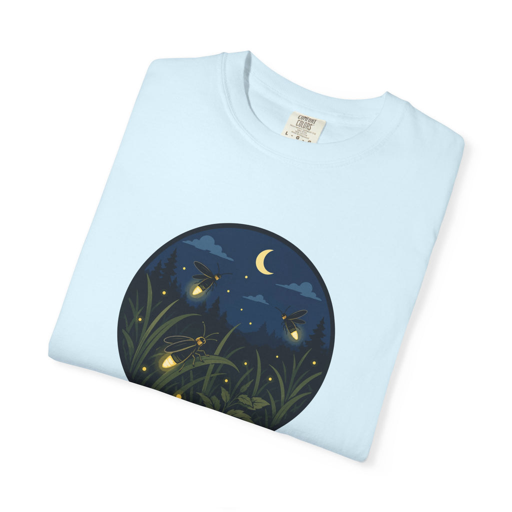 Firefly Night T-Shirt — Moonlit Meadow Graphic Tee