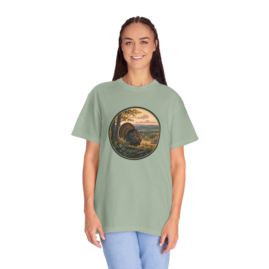 Fall Turkey T-Shirt — Vintage Wildlife Hunting Scene Tee