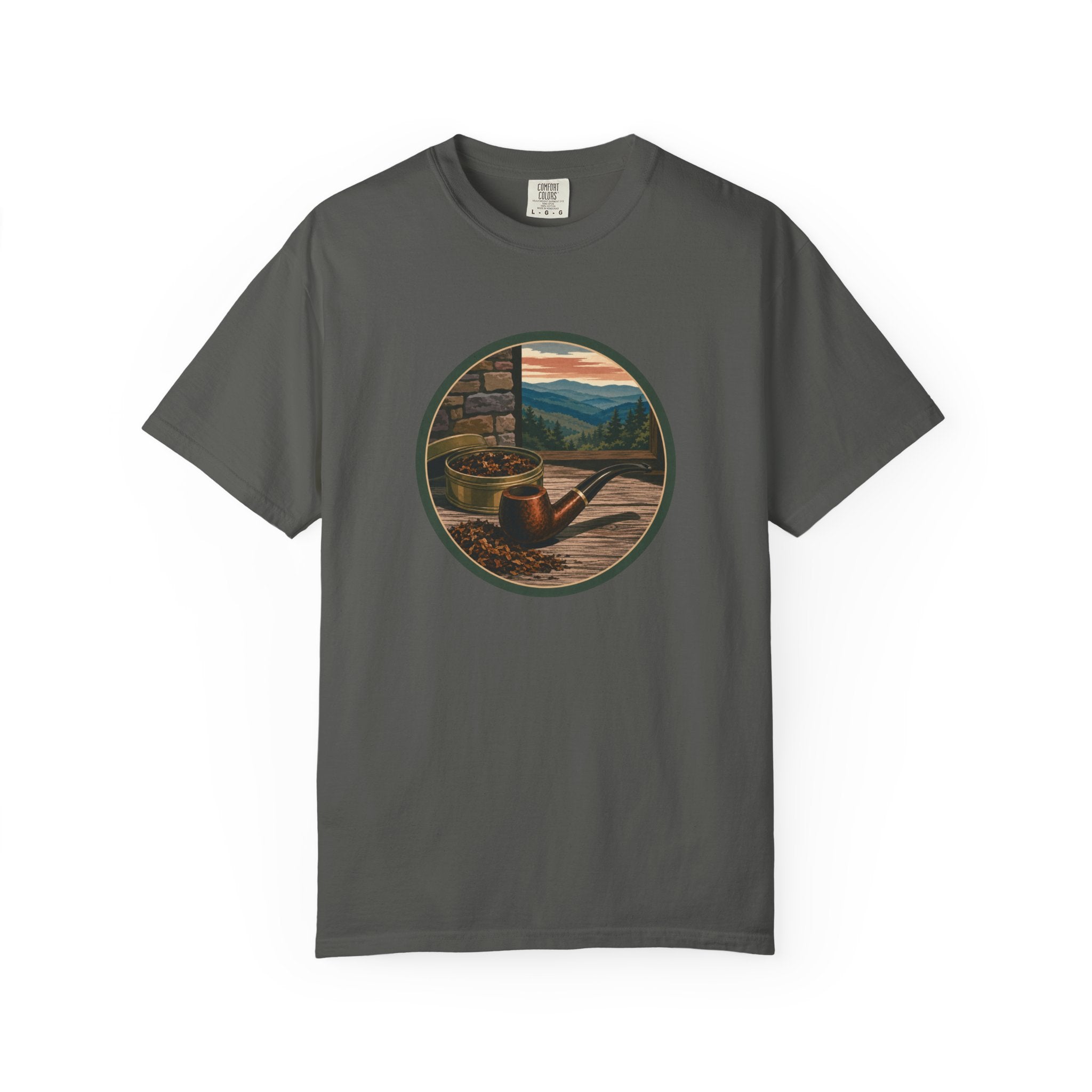 Vintage Tobacco Pipe Circle T-Shirt