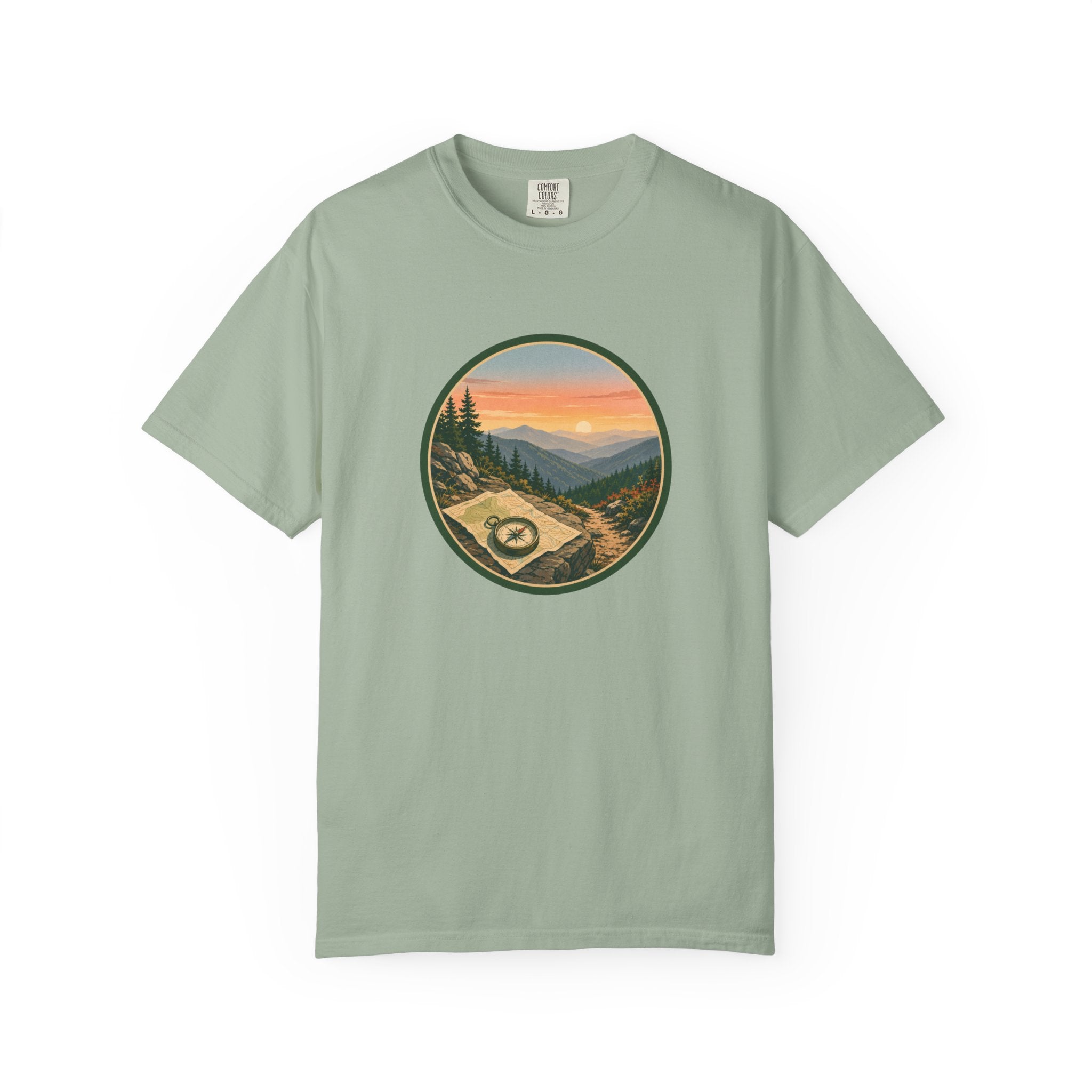 Mountain Hiking T-Shirt — Scenic Trail Vintage Nature Tee
