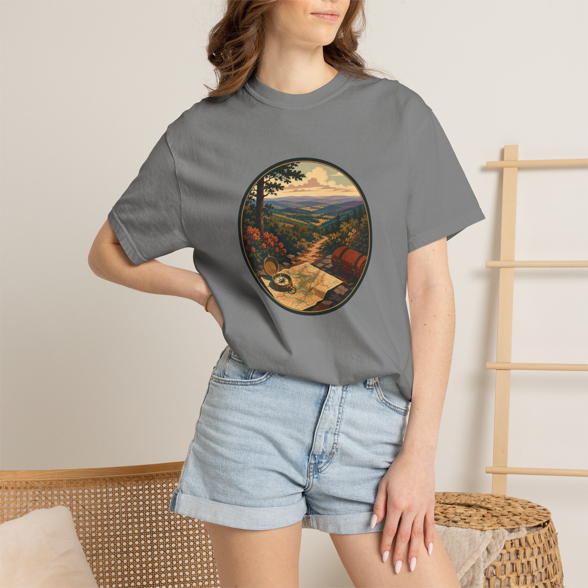 Backpacking Trail Tee - Scenic Mountain Vista T-Shirt