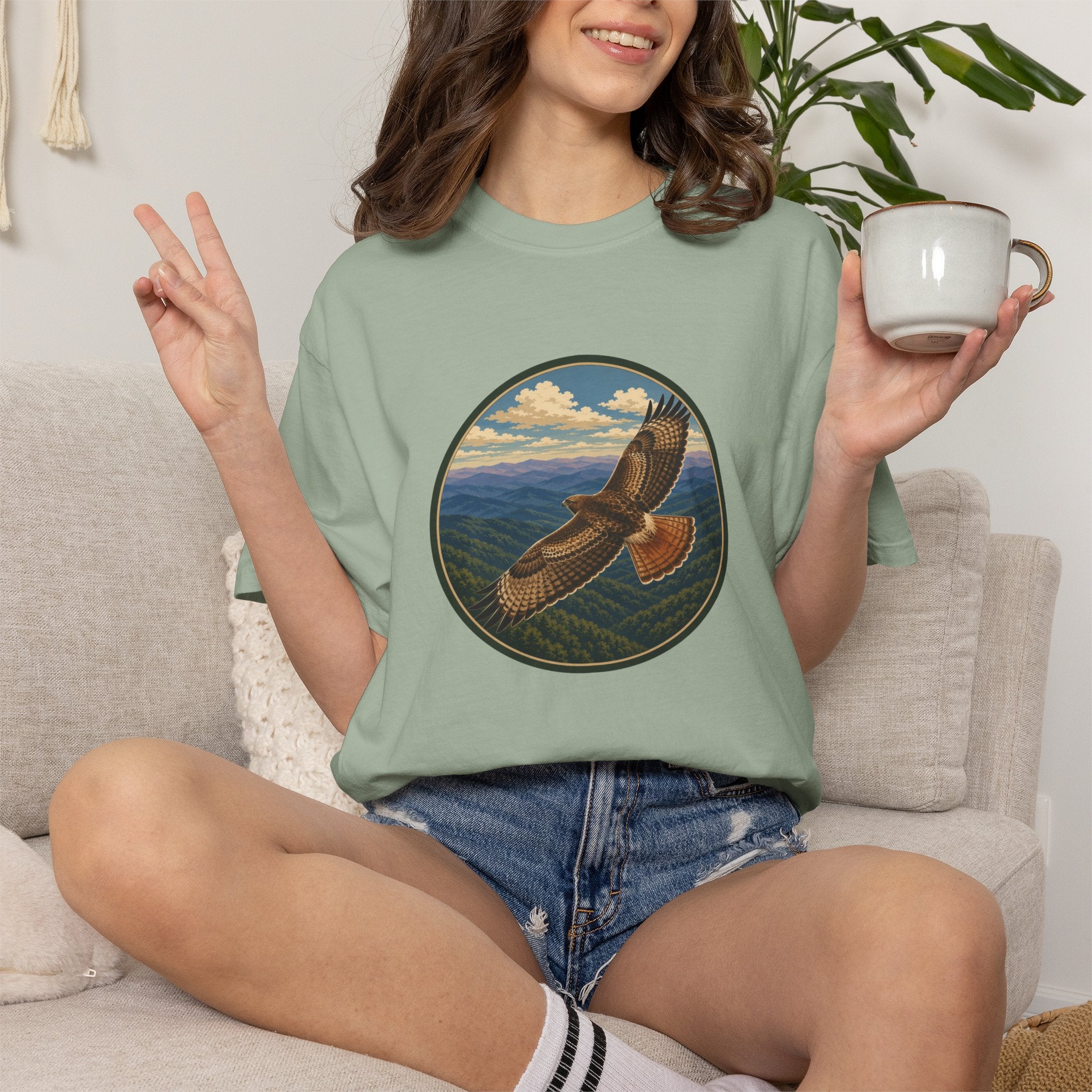 Soaring Hawk T-Shirt — Mountain Flight Graphic Tee