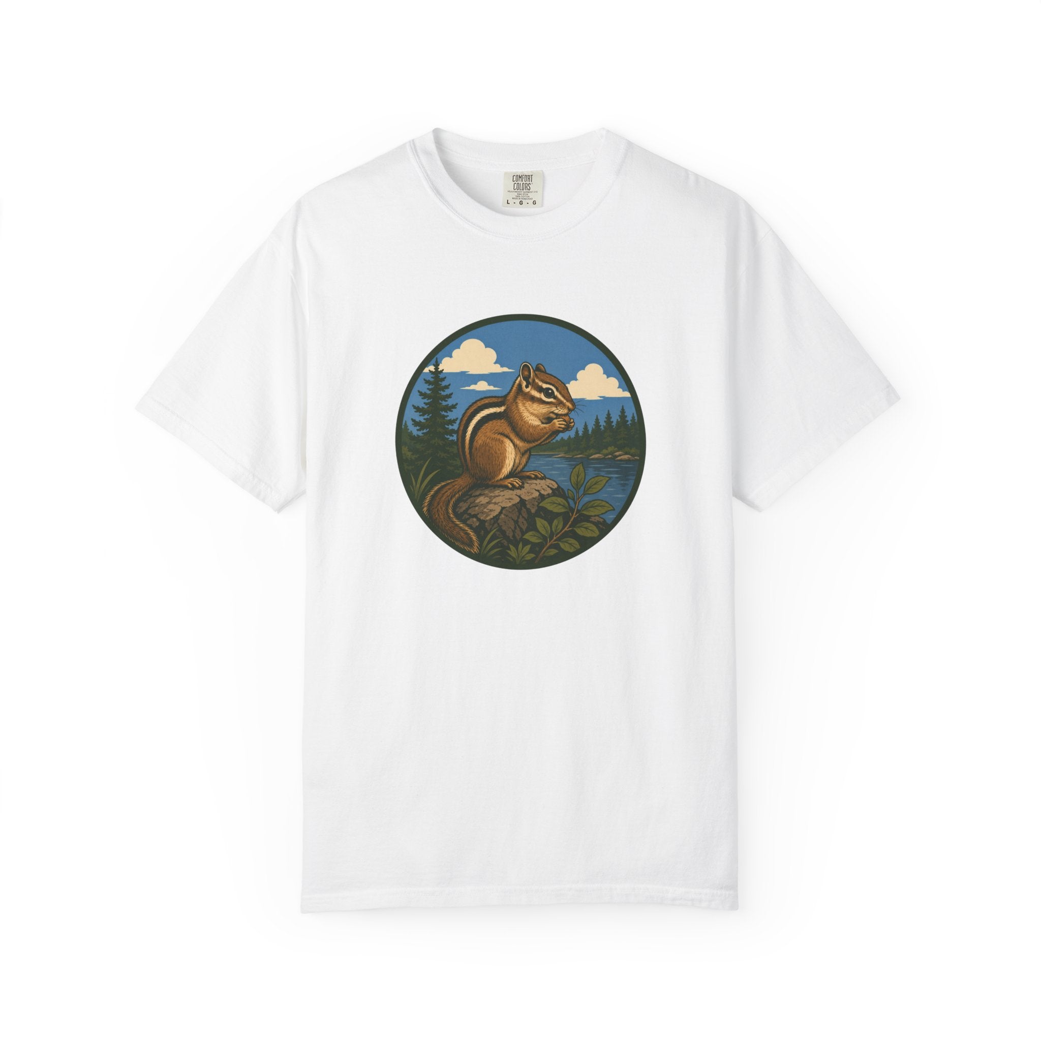 Chipmunk Nature T‑Shirt — Outdoorsy Woodland Wildlife Graphic Tee
