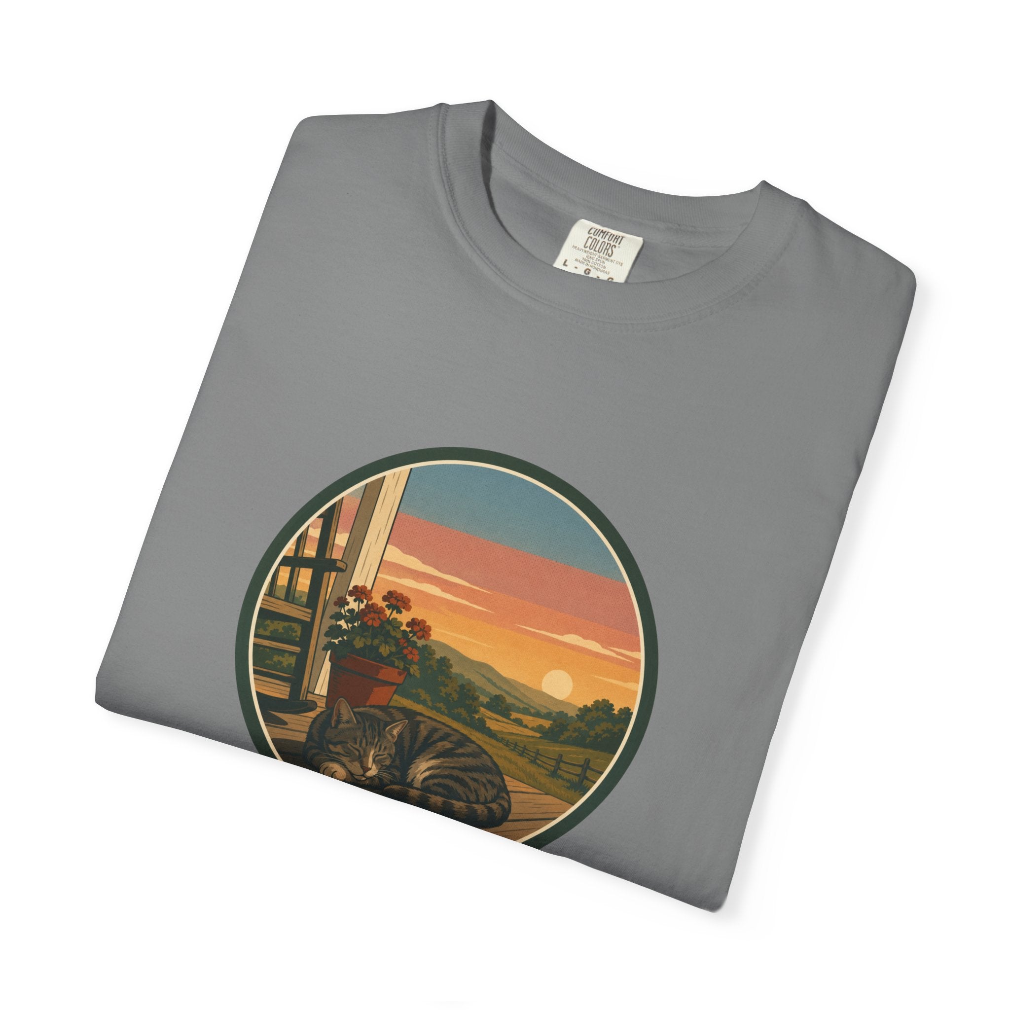 Vintage Sunset Cat Nap T-Shirt