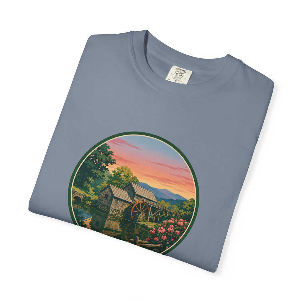 Scenic Sunset Watermill  T-Shirt