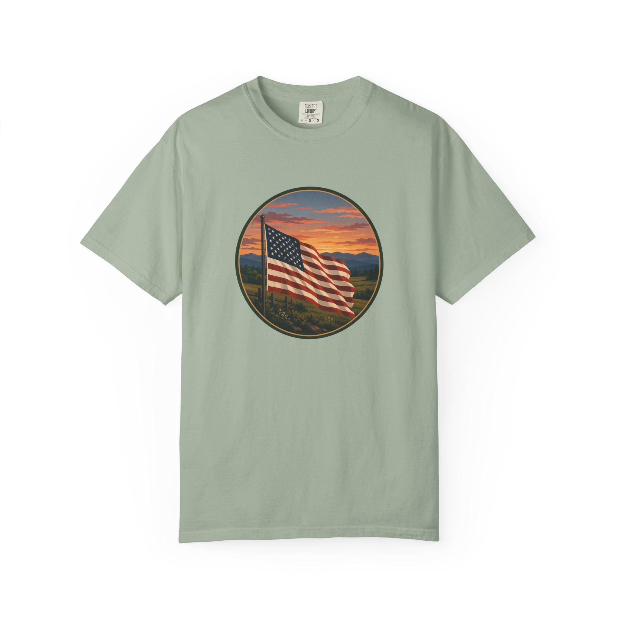American Flag Sunset T-Shirt