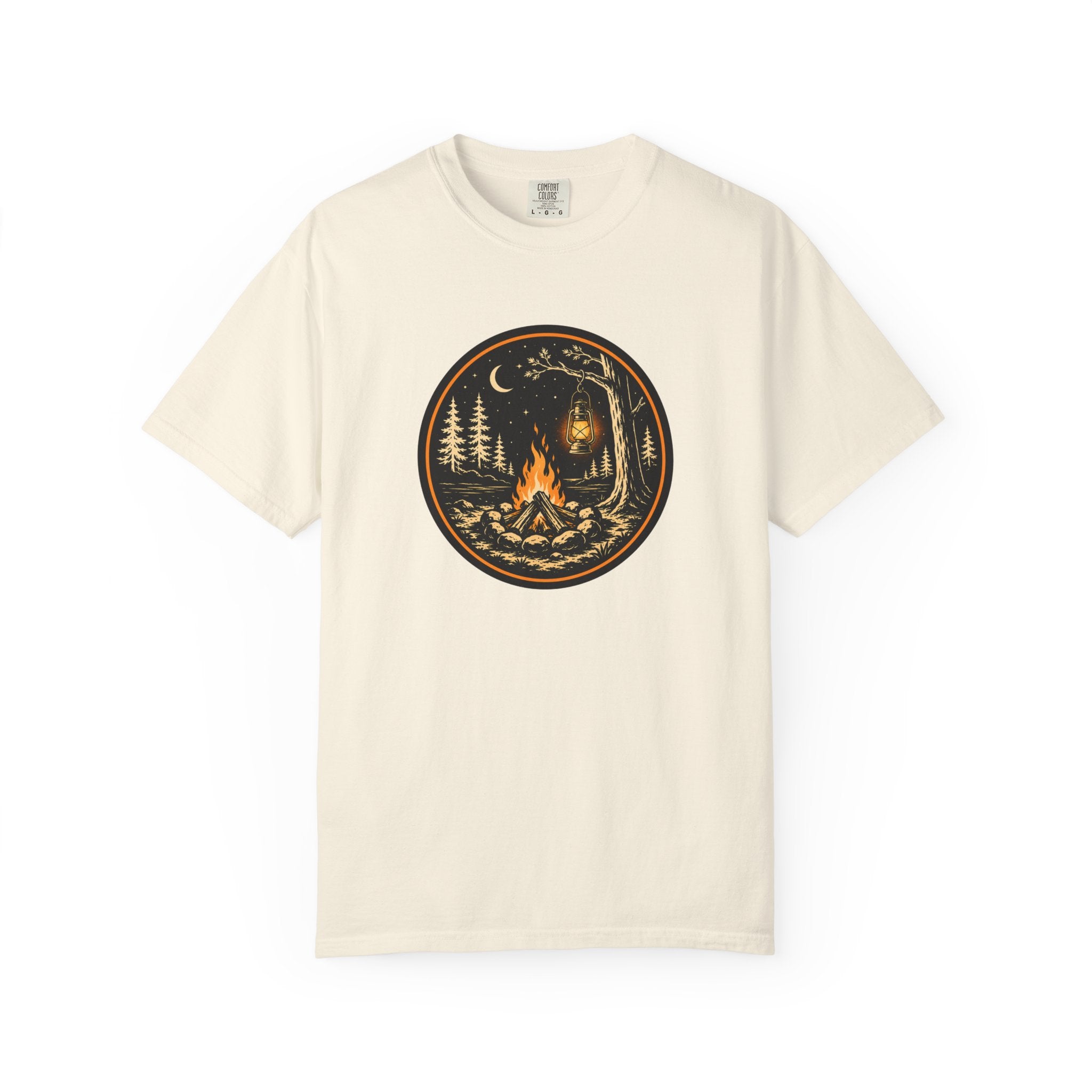 Campfire Nights Badge Unisex Garment-Dyed T-Shirt