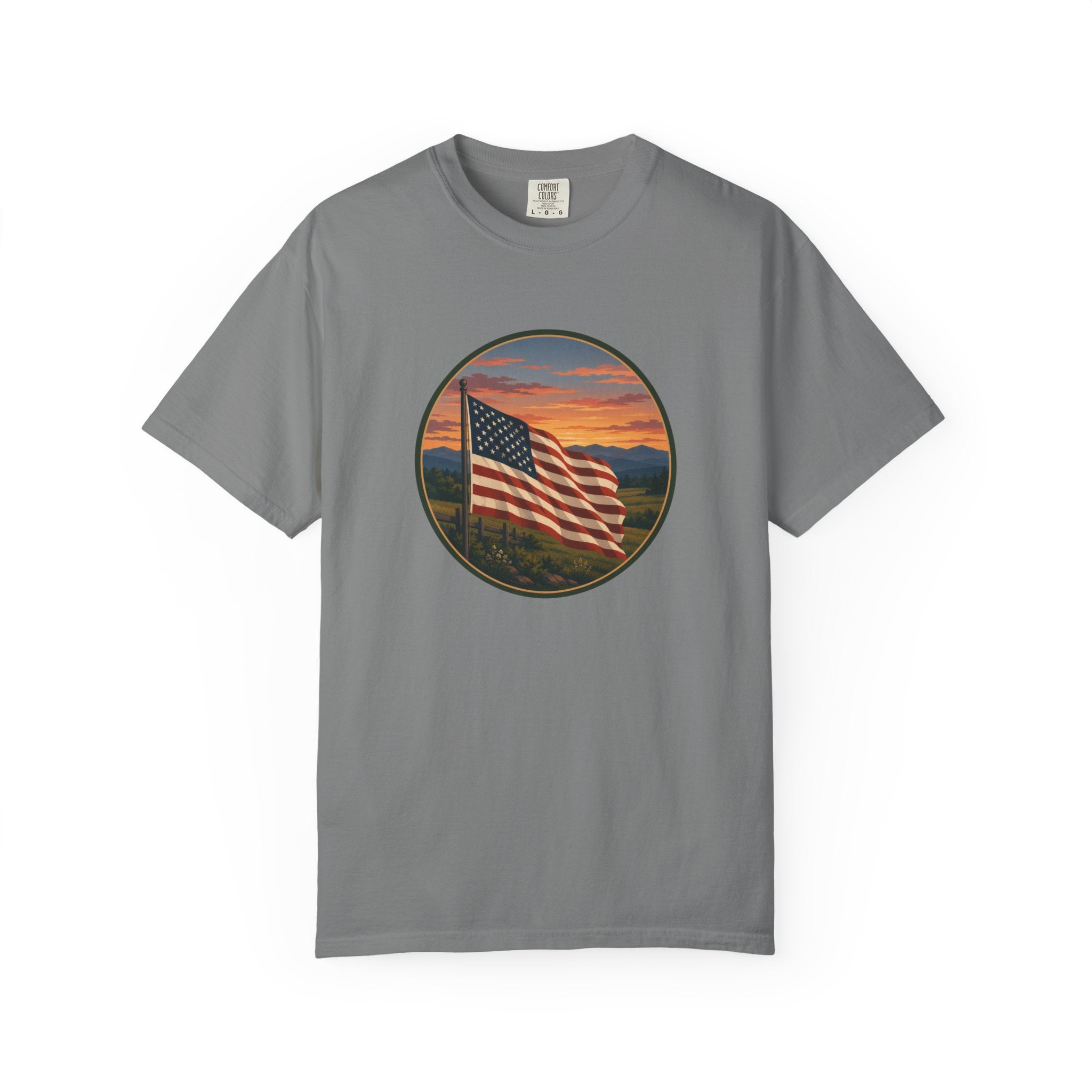 American Flag Sunset T-Shirt