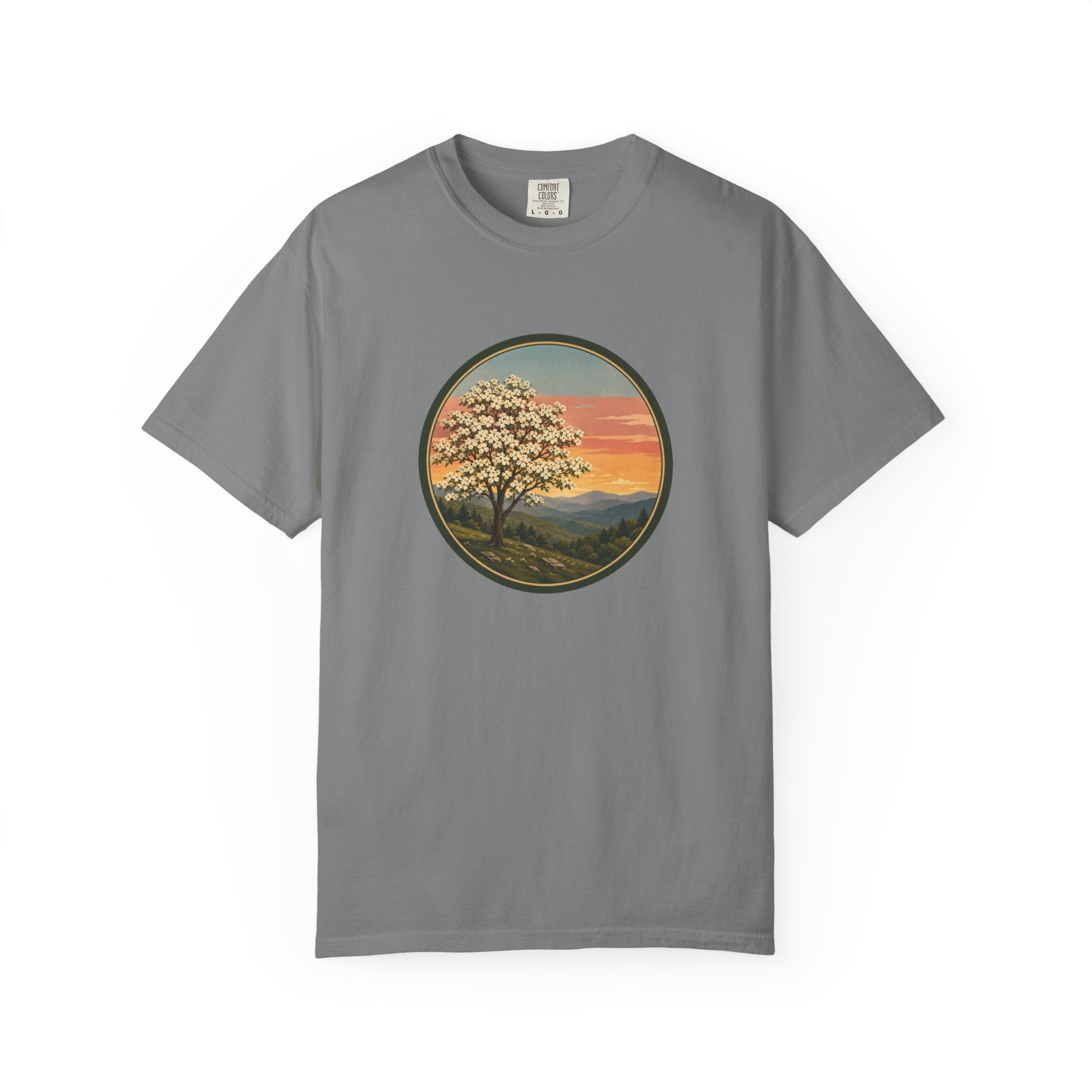 Vintage Sunset Dogwood Tree T-Shirt
