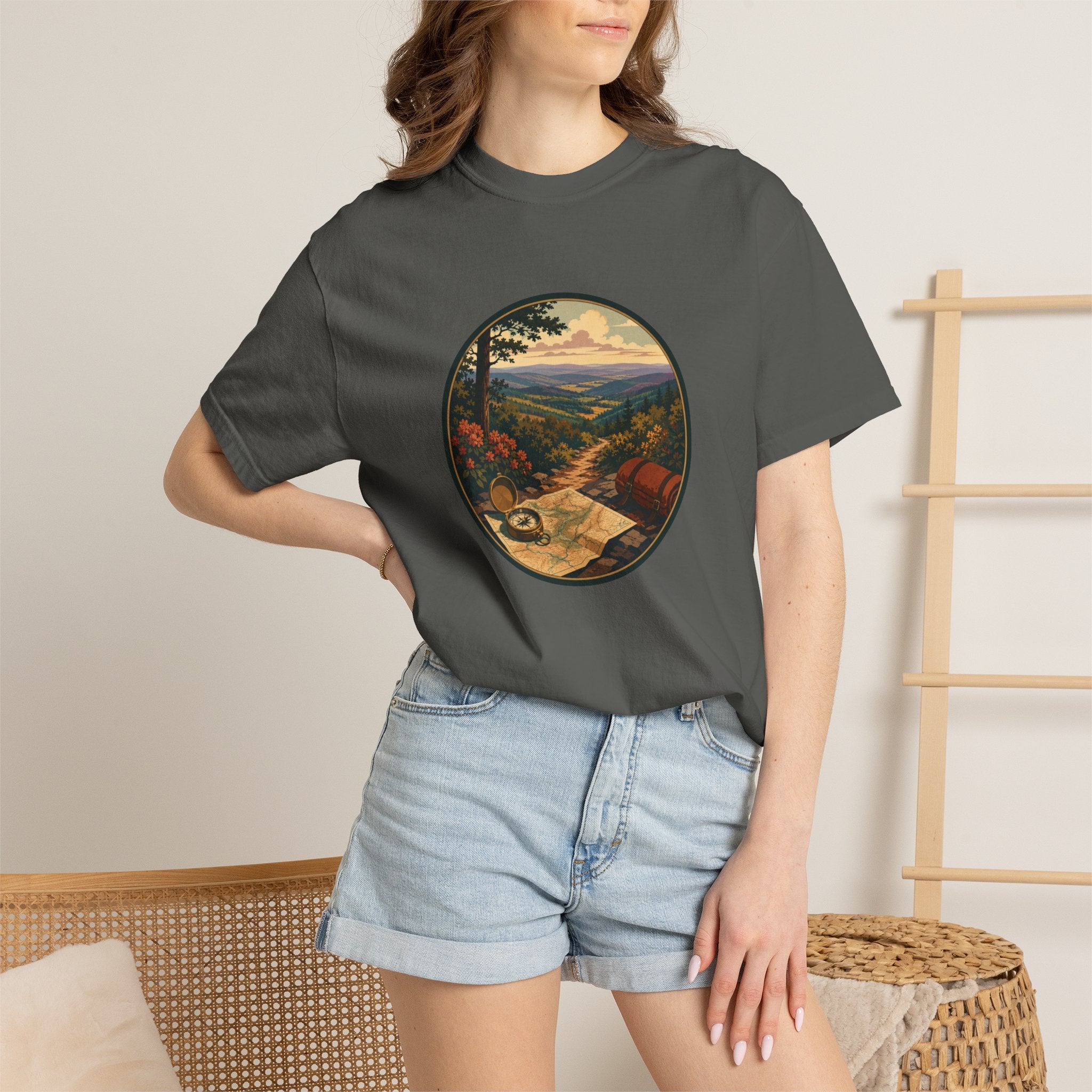 Backpacking Trail Tee - Scenic Mountain Vista T-Shirt