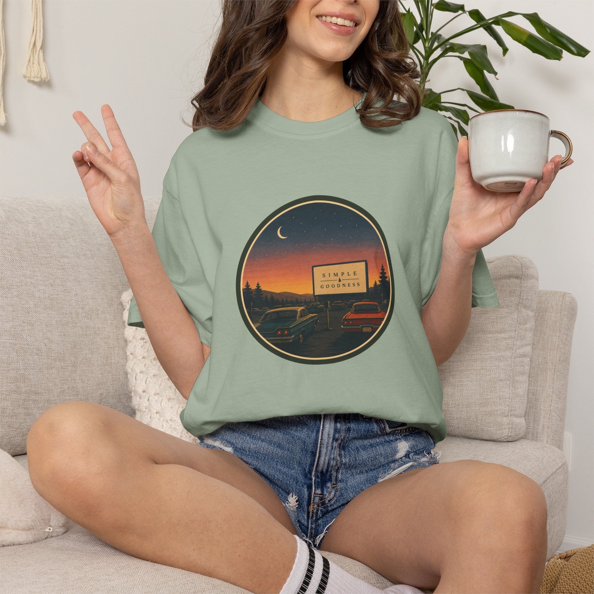 Vintage Drive-In Movie T-Shirt — Scenic Retro Outdoors Tee