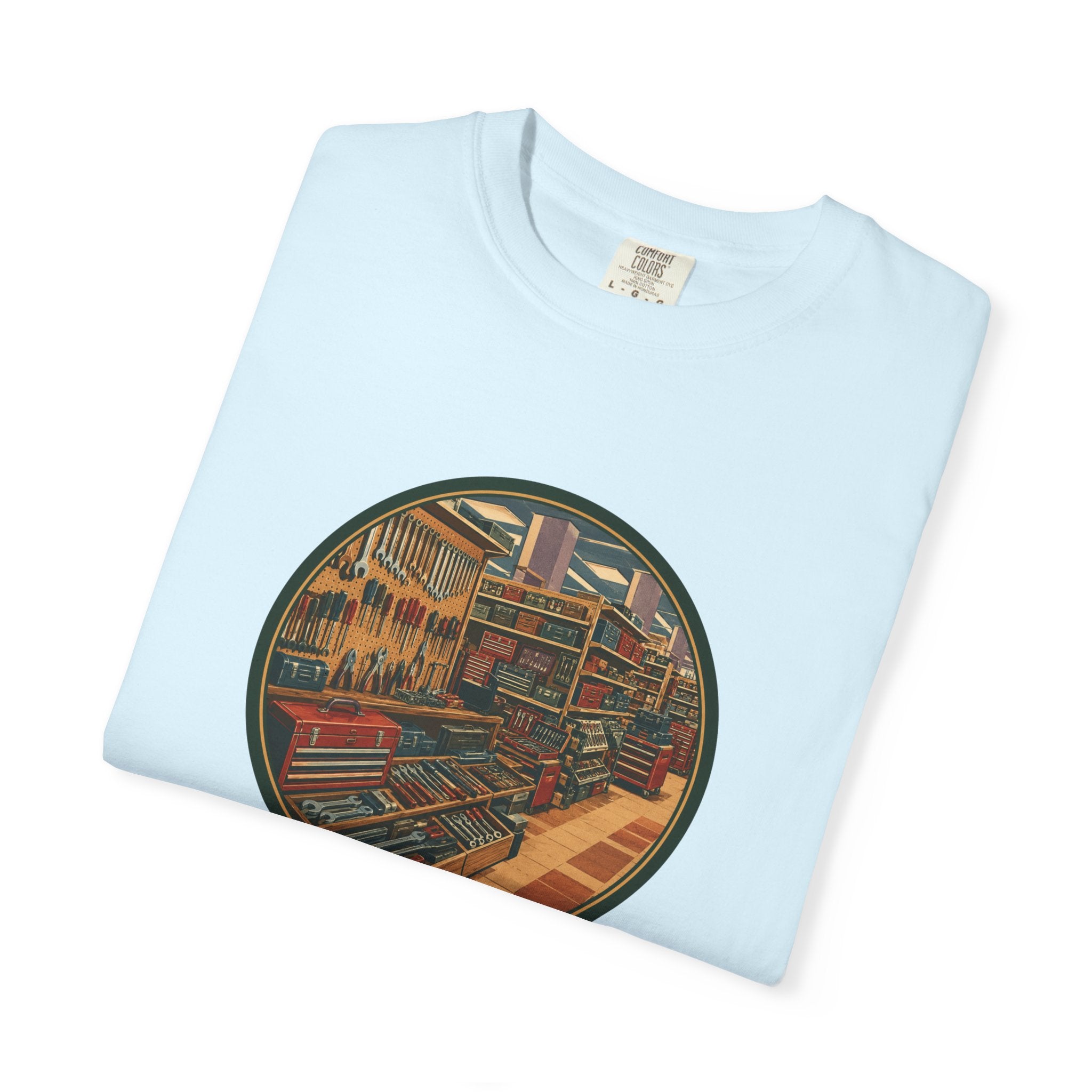 Vintage Tool Graphic T-Shirt — Remembering the Tool Department Illustration