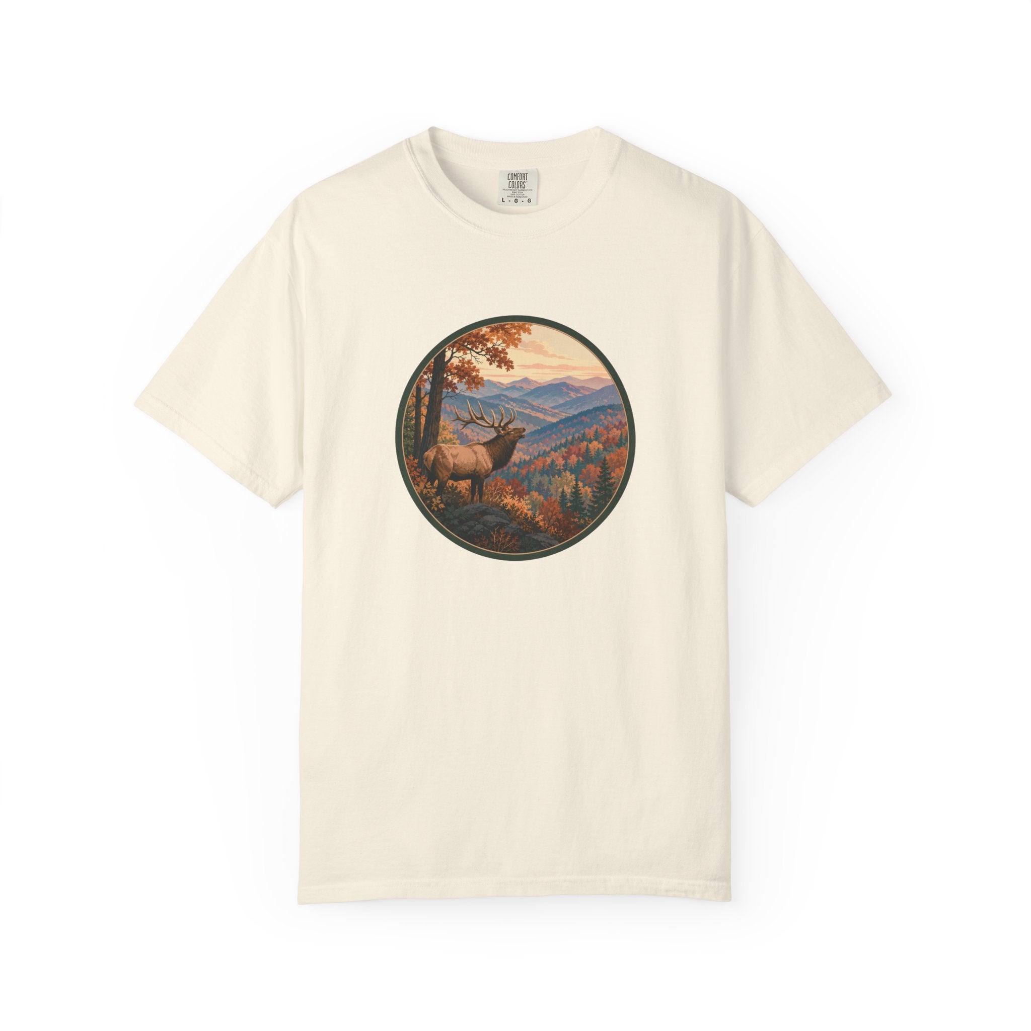 Elk Mountain Landscape T-Shirt — Scenic Wilderness Graphic Tee